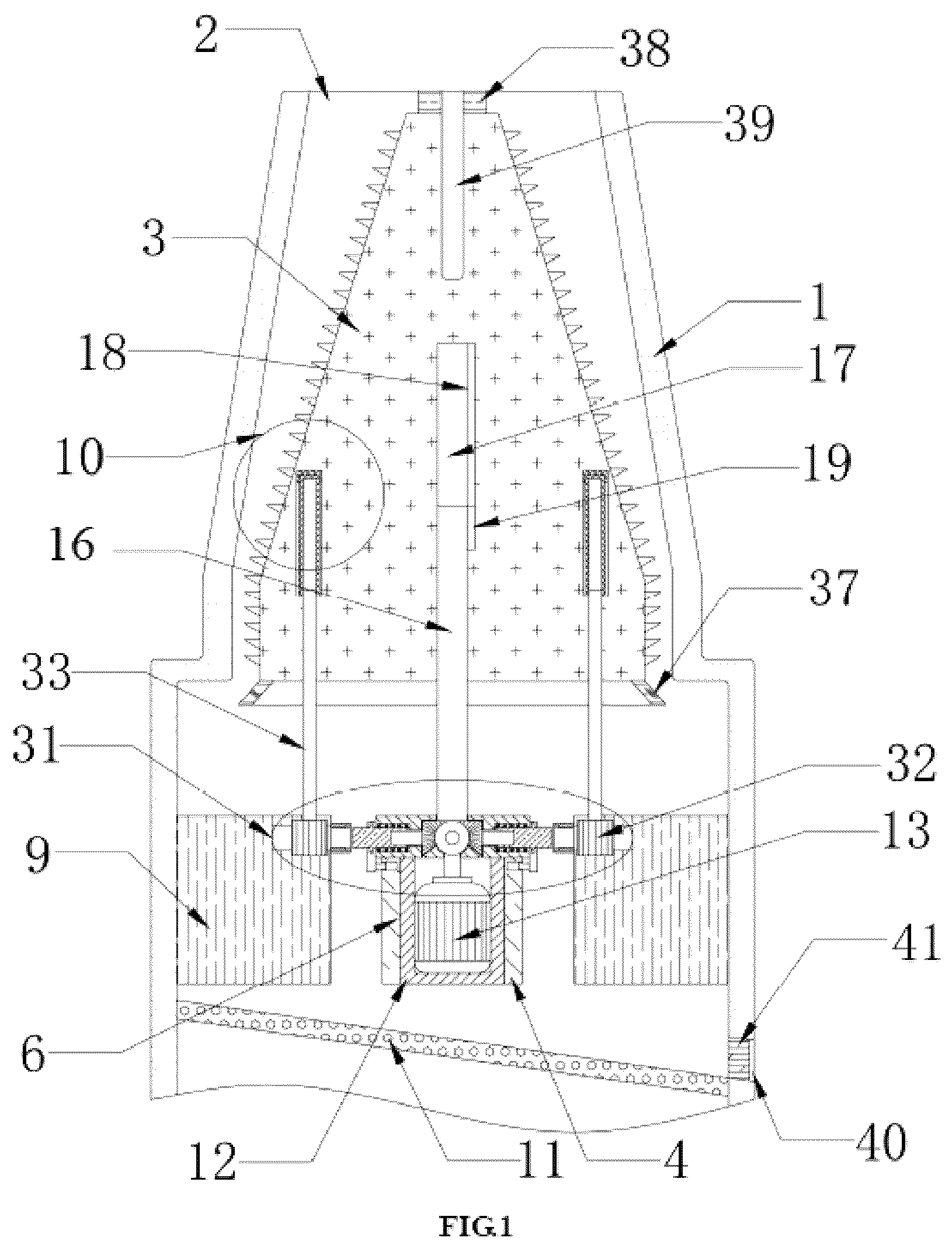 Patent US12103009 — Energy-saving preparation system for silicon-carbon anode material of lithium battery — Figure 1