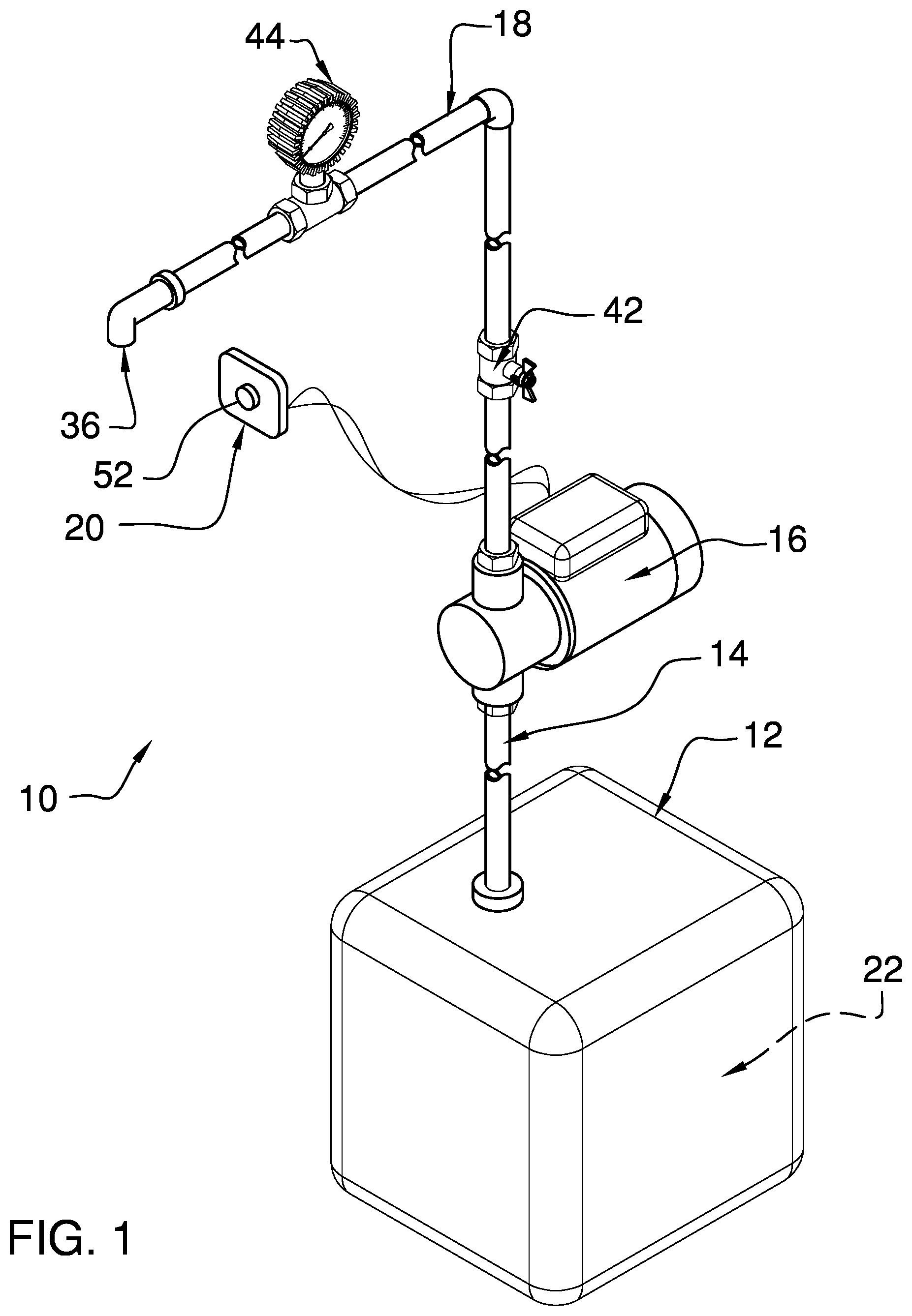 Patent US12103032 — Liquid product distribution assembly — Figure 1