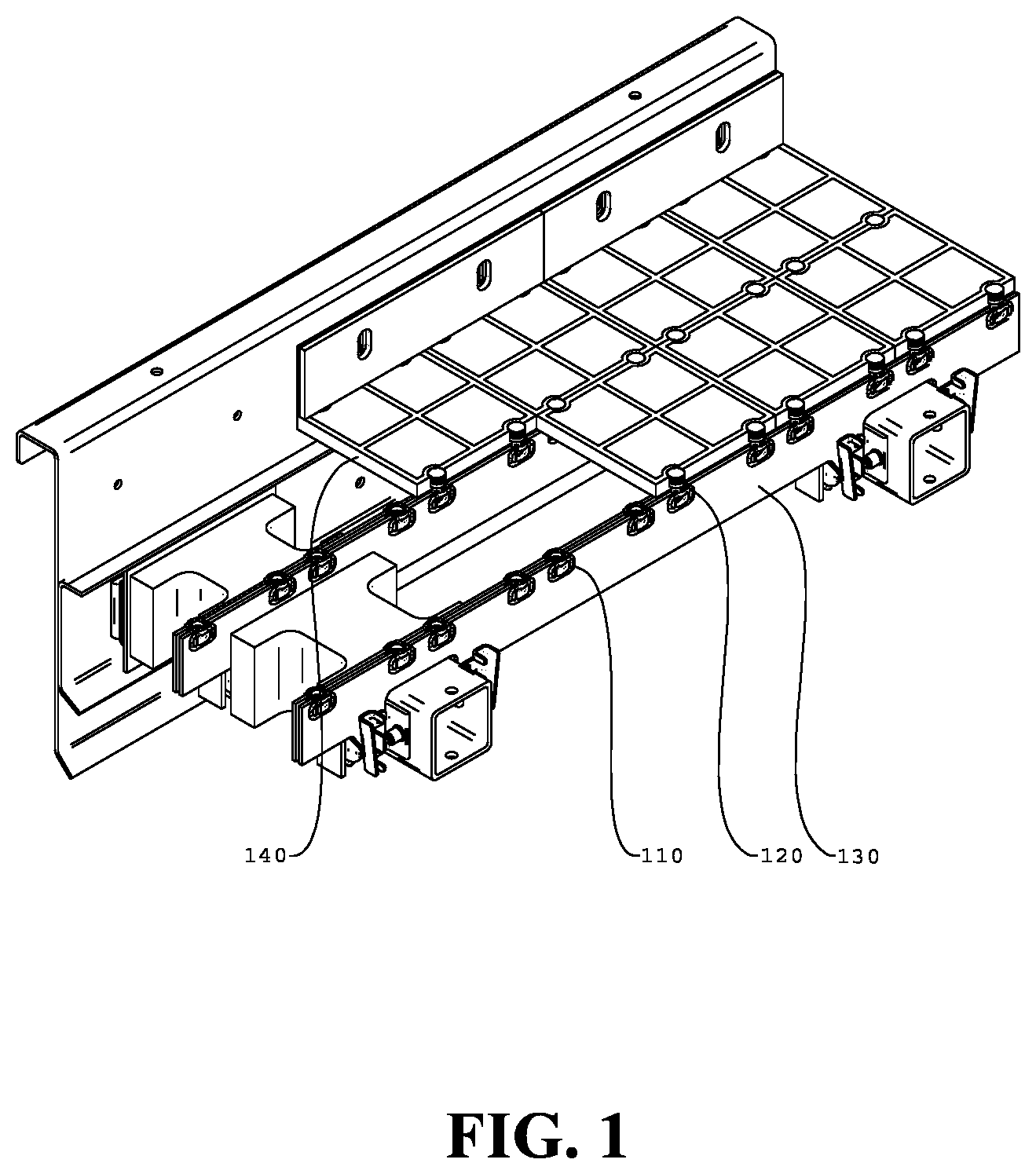 Patent US12103043 — Systems, devices, and methods for screening panel attachment — Figure 1