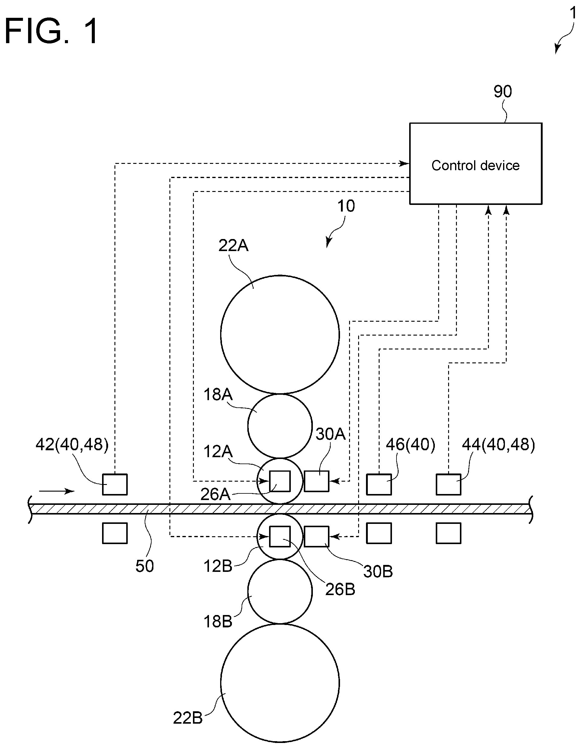 Patent US12103060 — Rolling mill and rolling method for metal plate — Figure 1