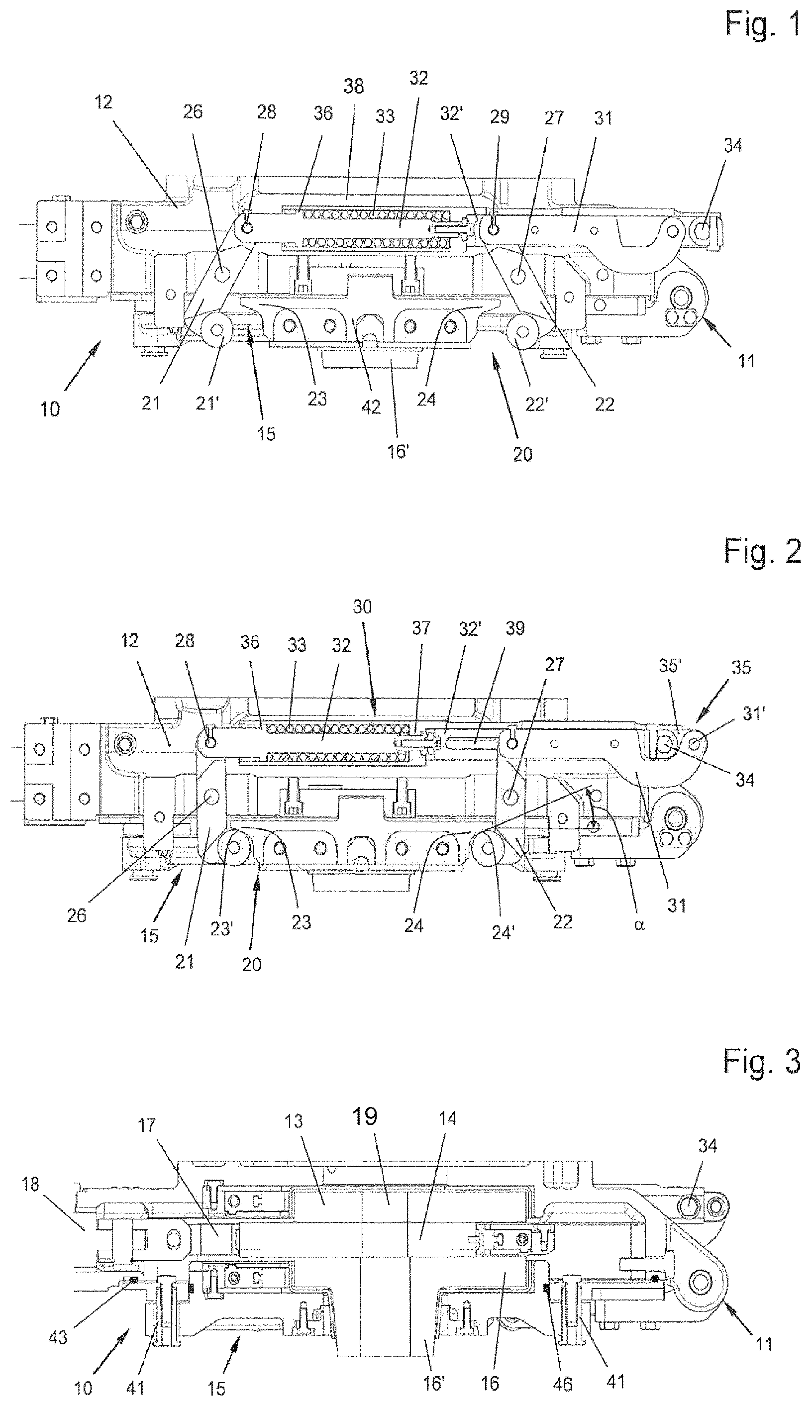 Patent US12103070 — Slide gate on the spout of a metallurgical vessel — Figure 1
