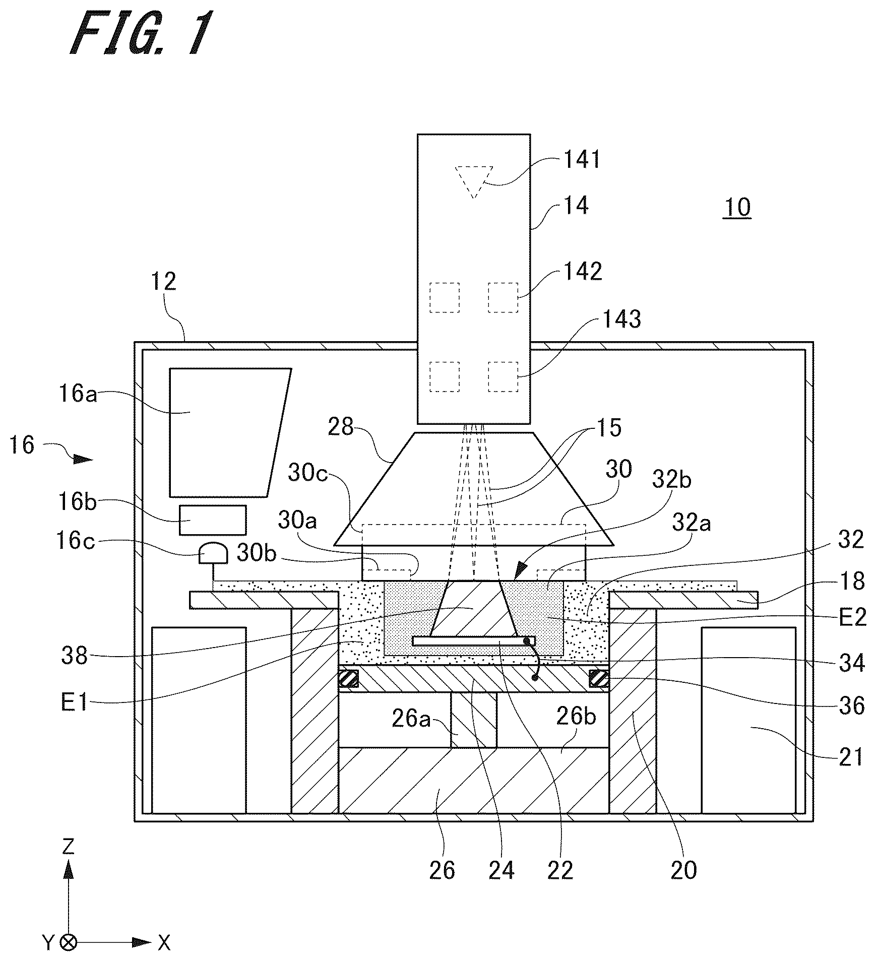 Patent US12103076 — Three-dimensional powder bed fusion additive manufacturing apparatus and three-dimensional powder bed fusion additive manufacturing method — Figure 1