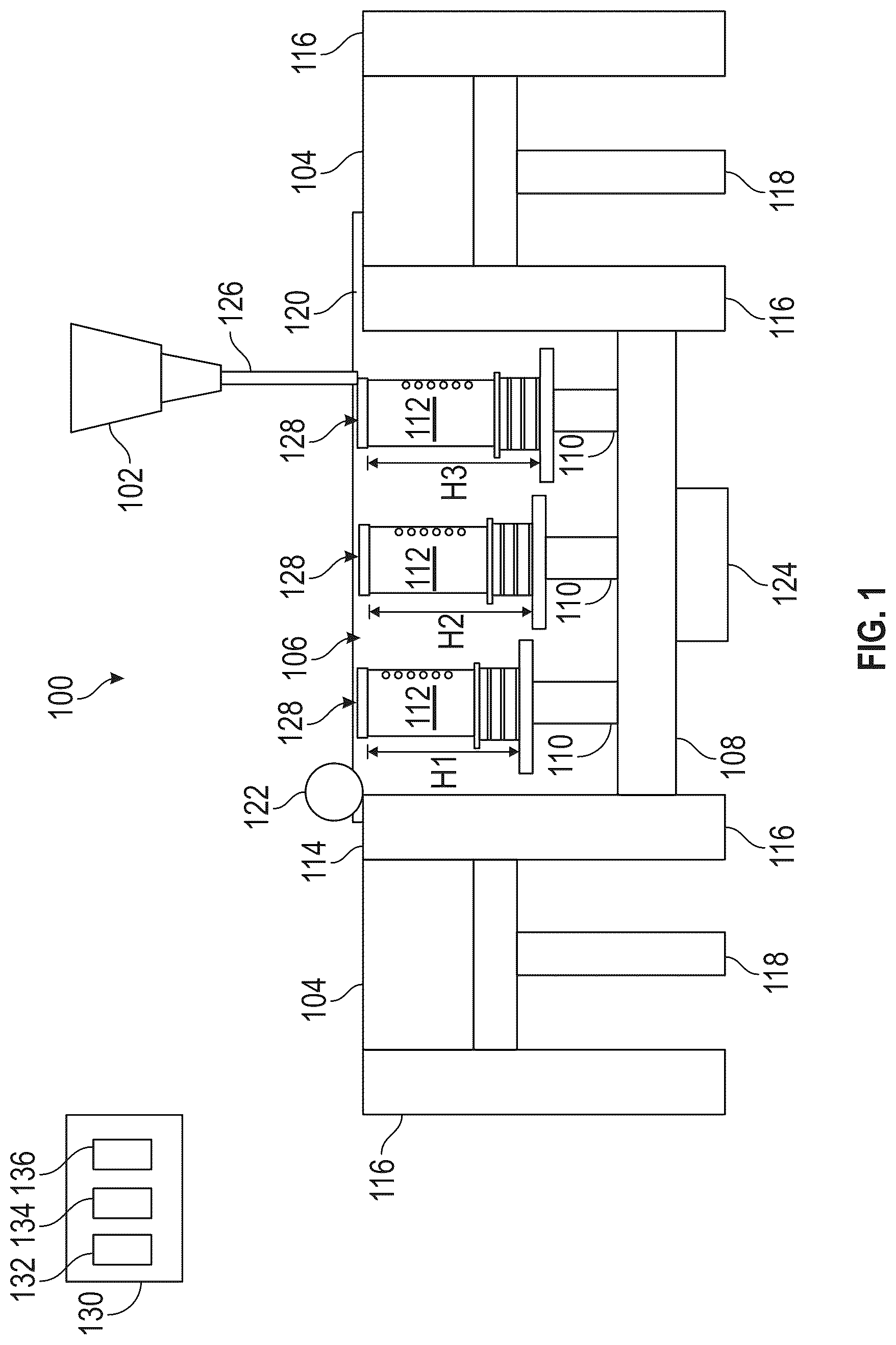Patent US12103078 — Variable build plate additive manufacturing — Figure 1