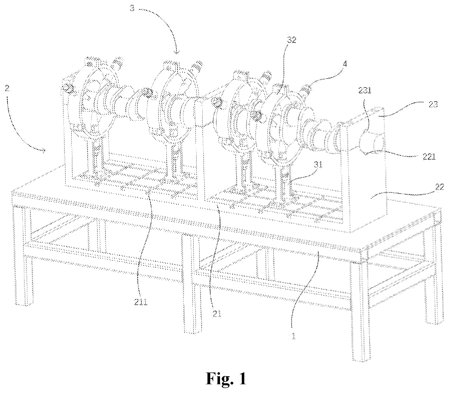 Patent US12103092 — Device for controlling deformation of a large-scale crankshaft — Figure 1