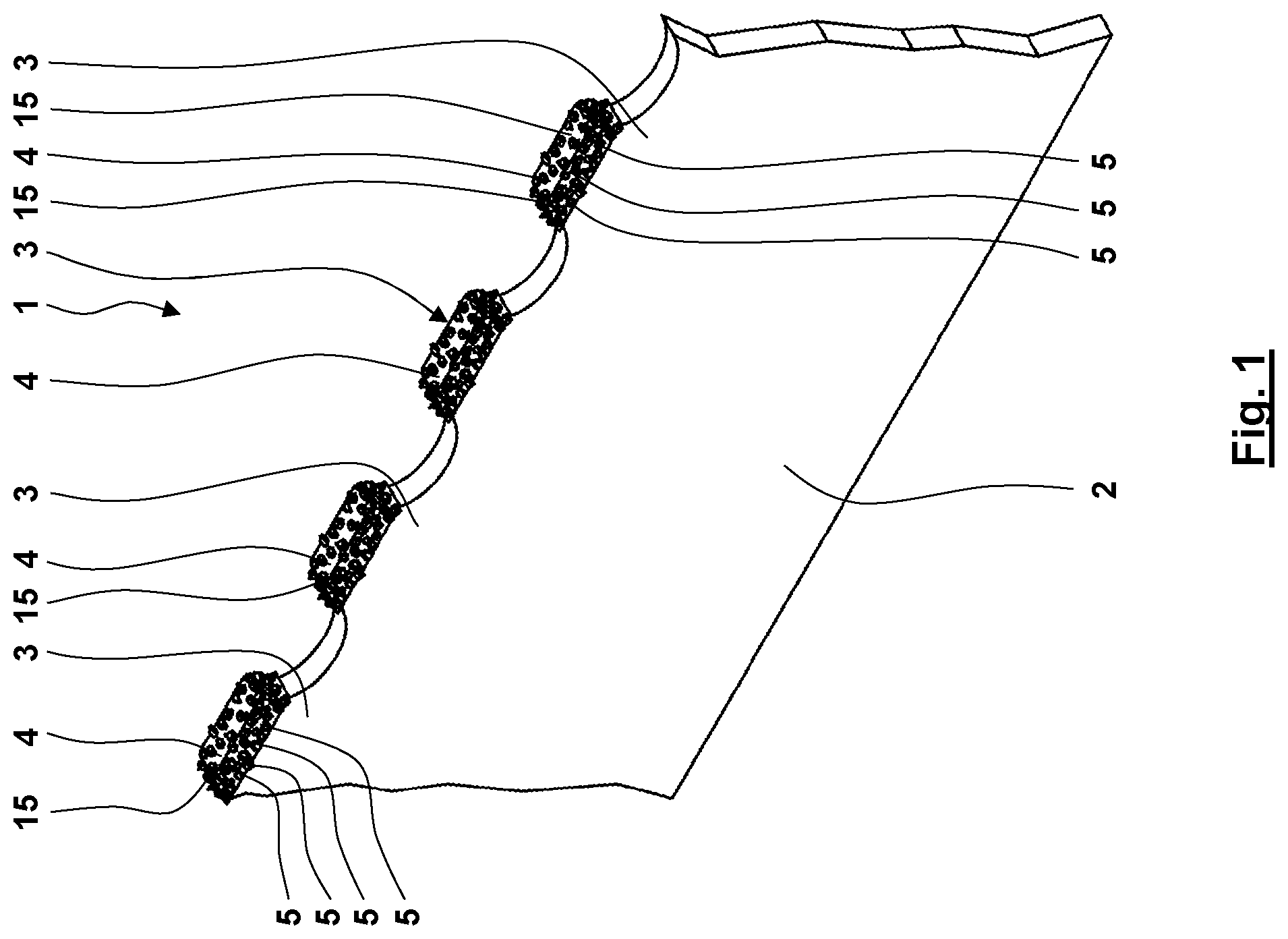 Patent US12103096 — Machining tool having asymmetrical teeth having cutting particles — Figure 1