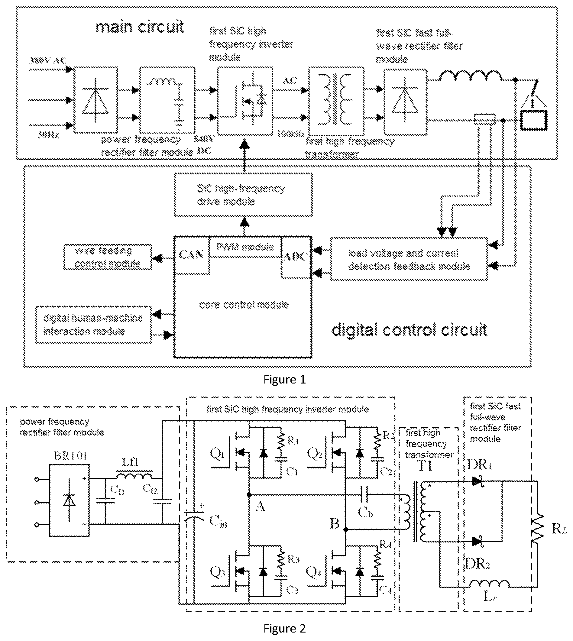 Patent US12103118 — Dual-pulse MIG welding power source based on SiC power devices — Figure 1