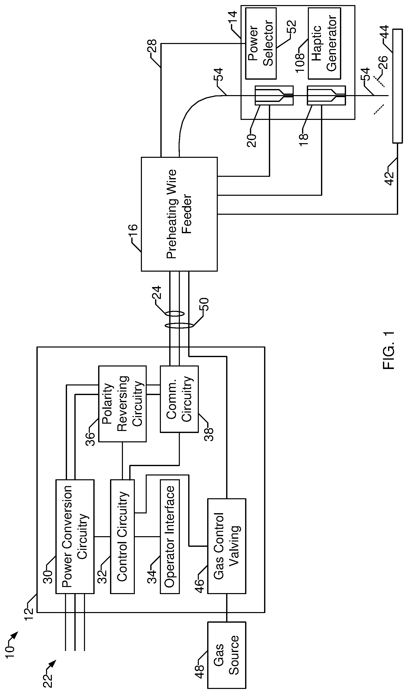 Patent US12103121 — Methods and apparatus to control welding power and preheating power — Figure 1