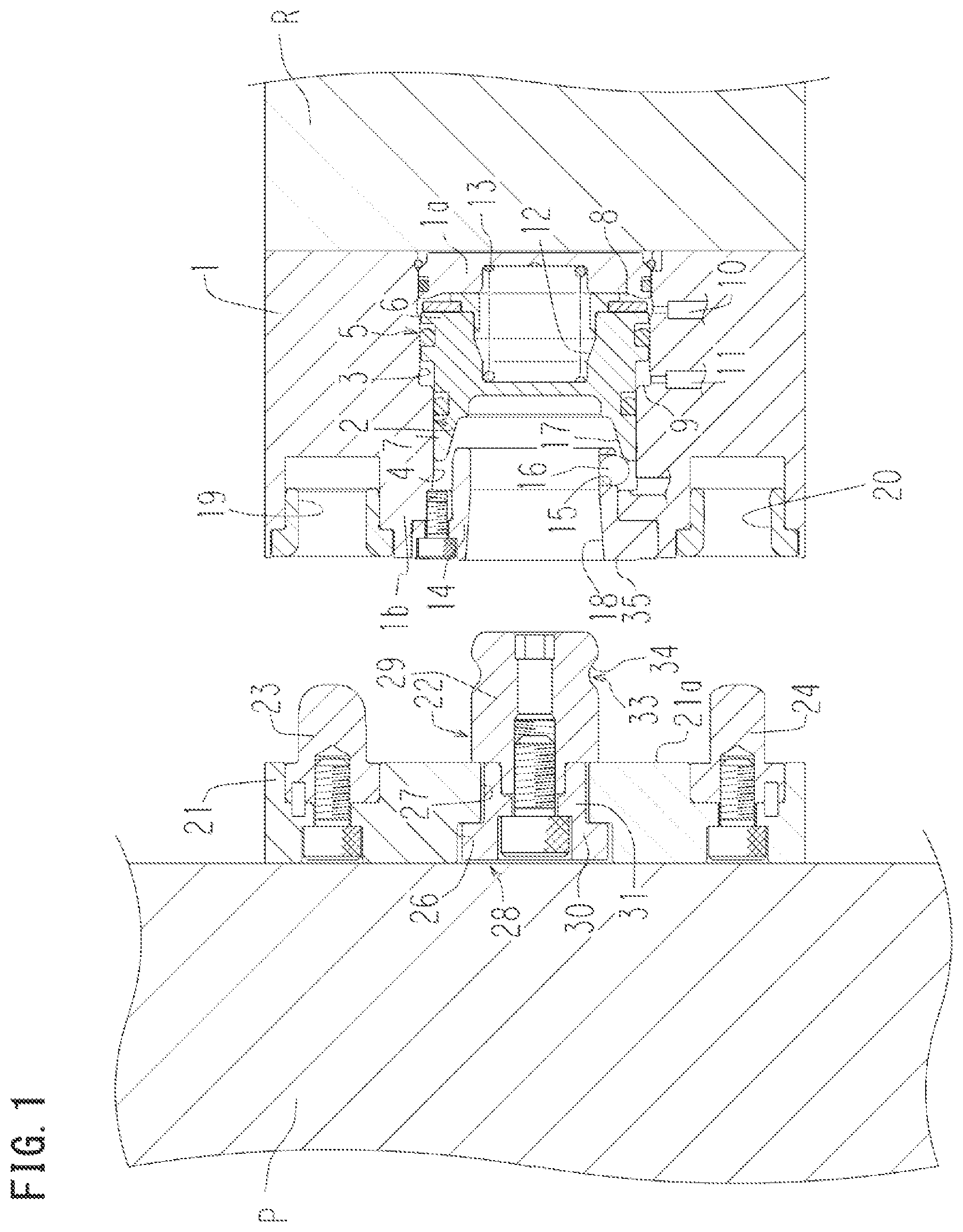 Patent US12103123 — Connecting device — Figure 1