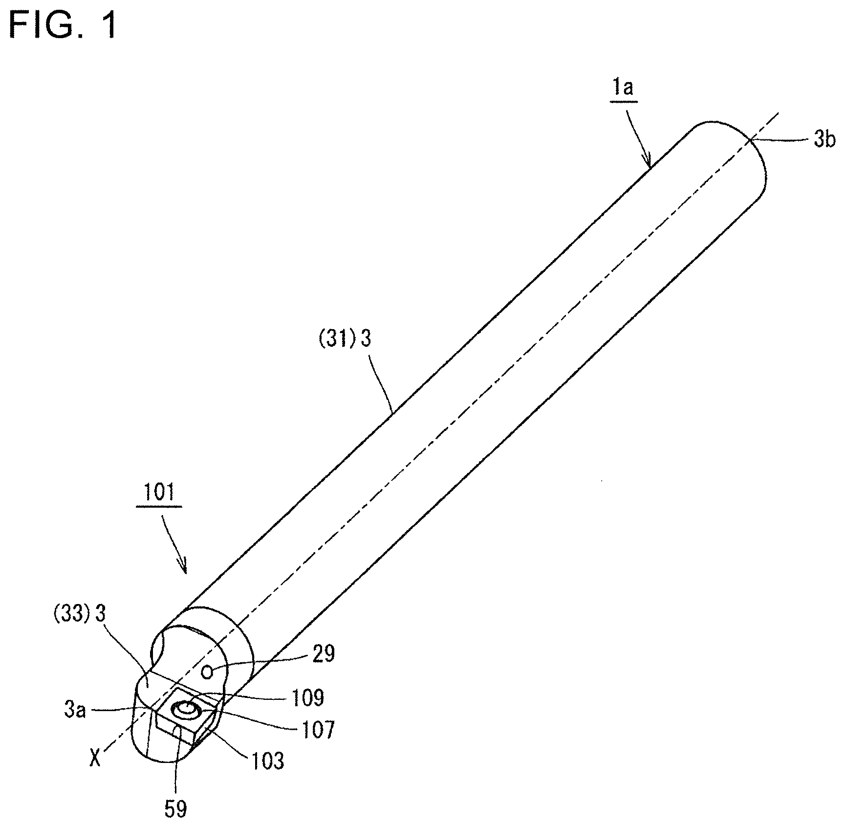 Patent US12103125 — Holder, cutting tool, and method for manufacturing machined product — Figure 1