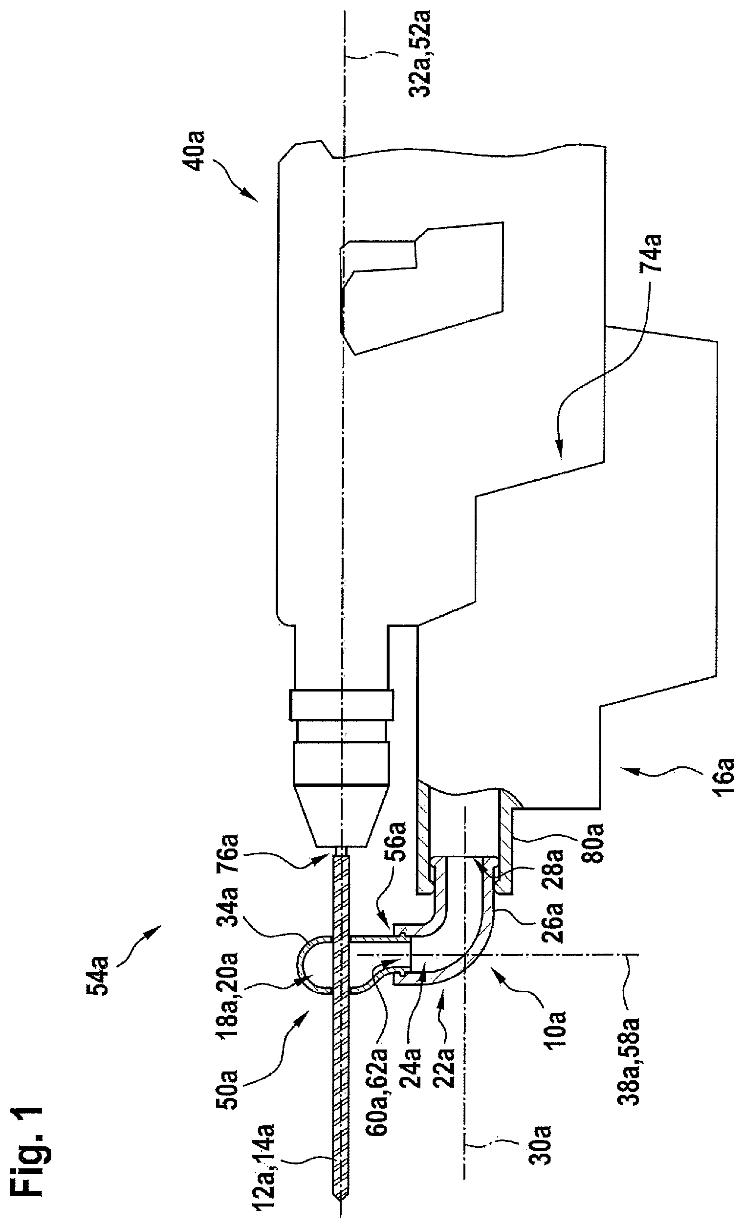 Patent US12103126 — Suction adapter for connecting an insertion tool to a suction apparatus — Figure 1