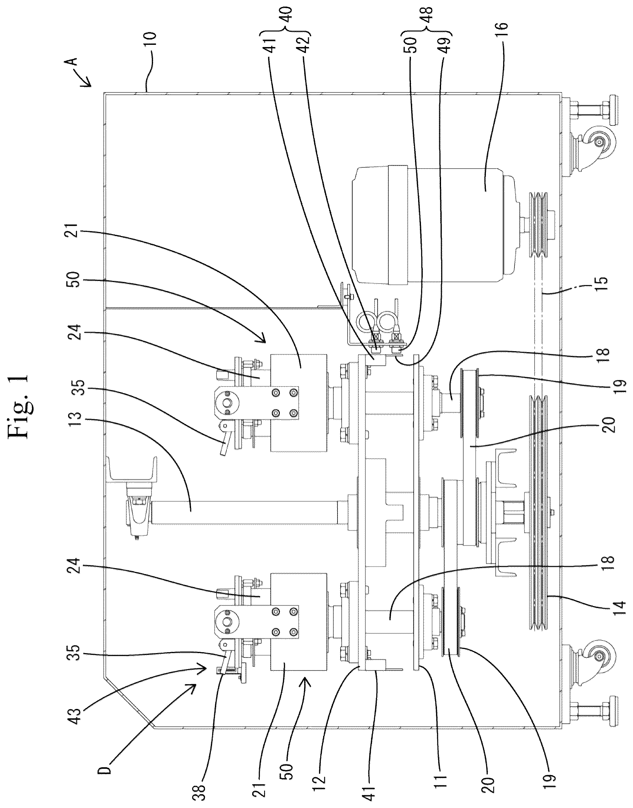 Patent US12103132 — Centrifugal barrel polishing machine and centrifugal barrel polishing method — Figure 1