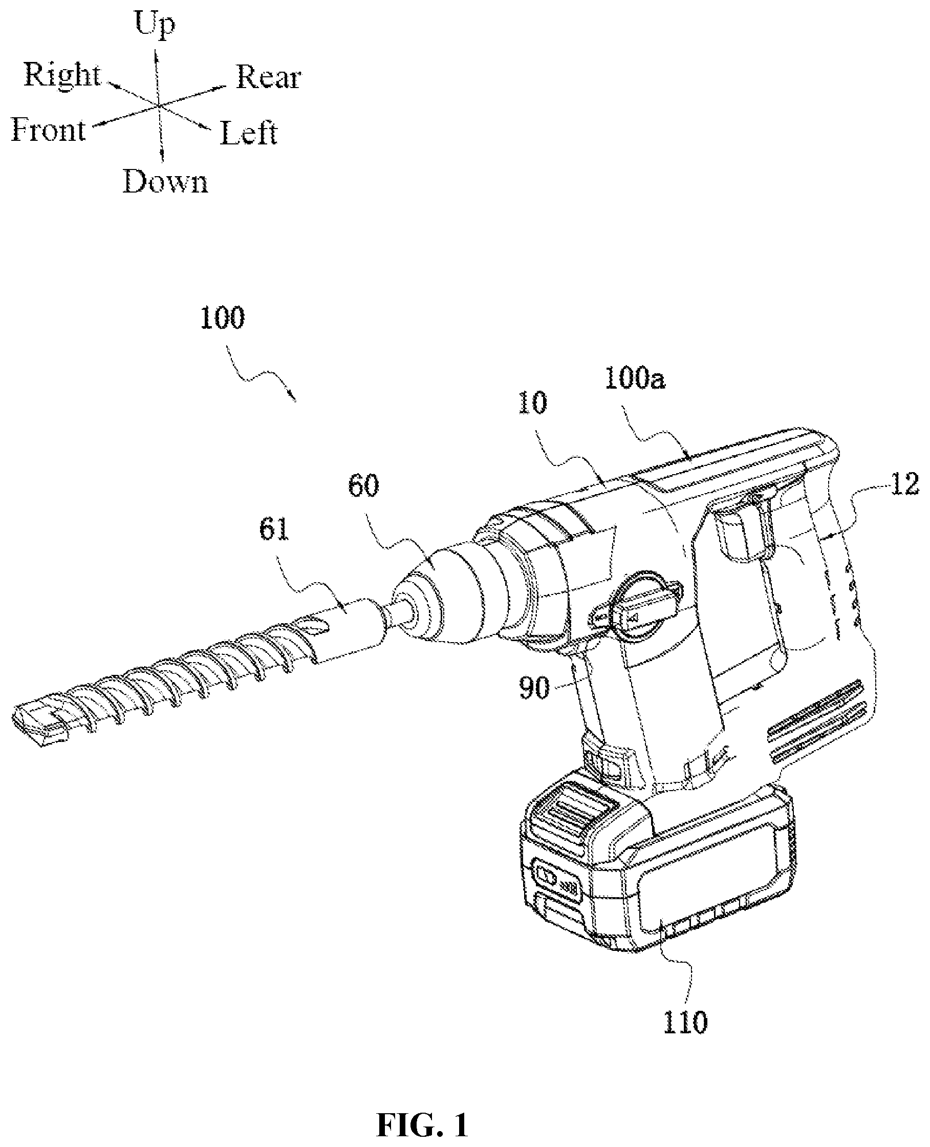 Patent US12103155 — Electric hammer — Figure 1