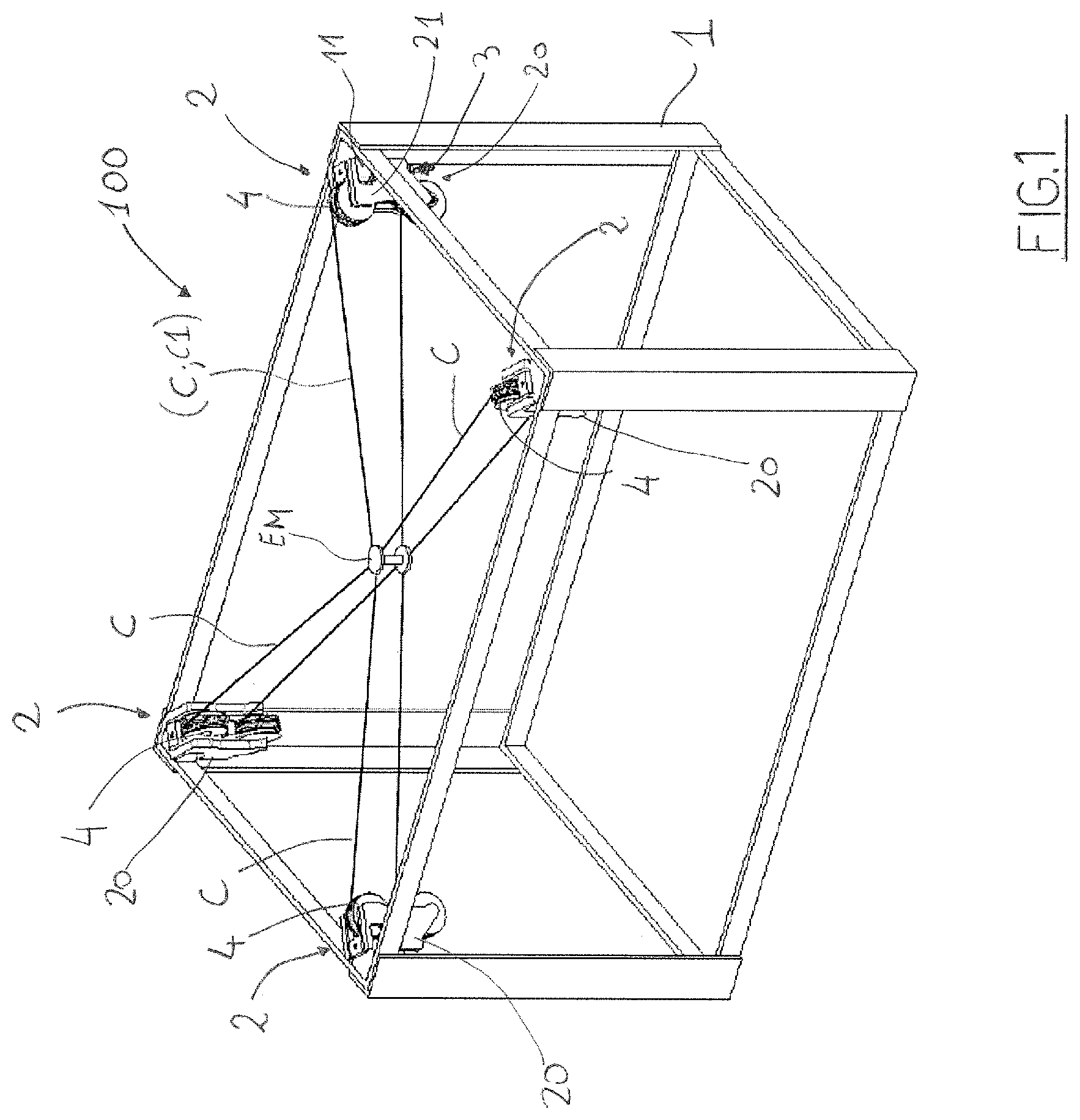 Patent US12103172 — Cable-driven robot — Figure 1