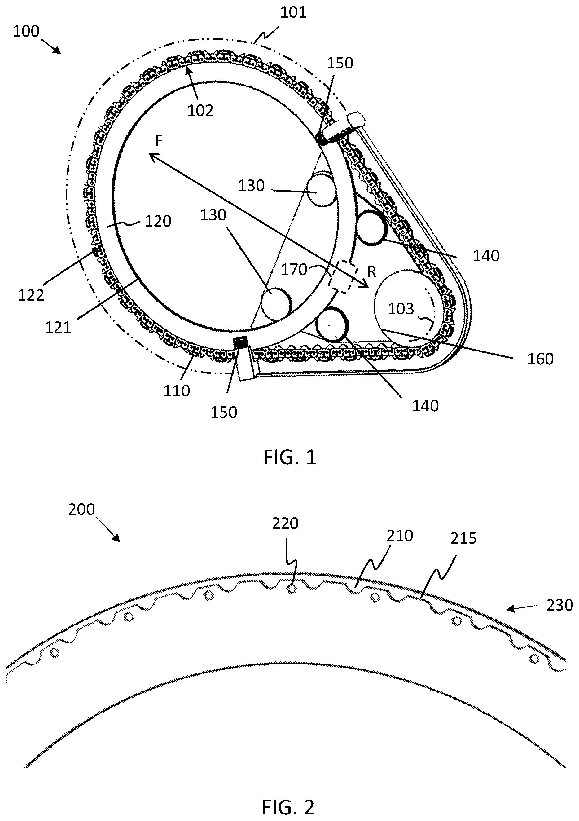 Patent US12103199 — Rotatable cutting chain work tool, a wall saw arrangement comprising such a work tool, an annular member and a method for producing an annular member — Figure 1