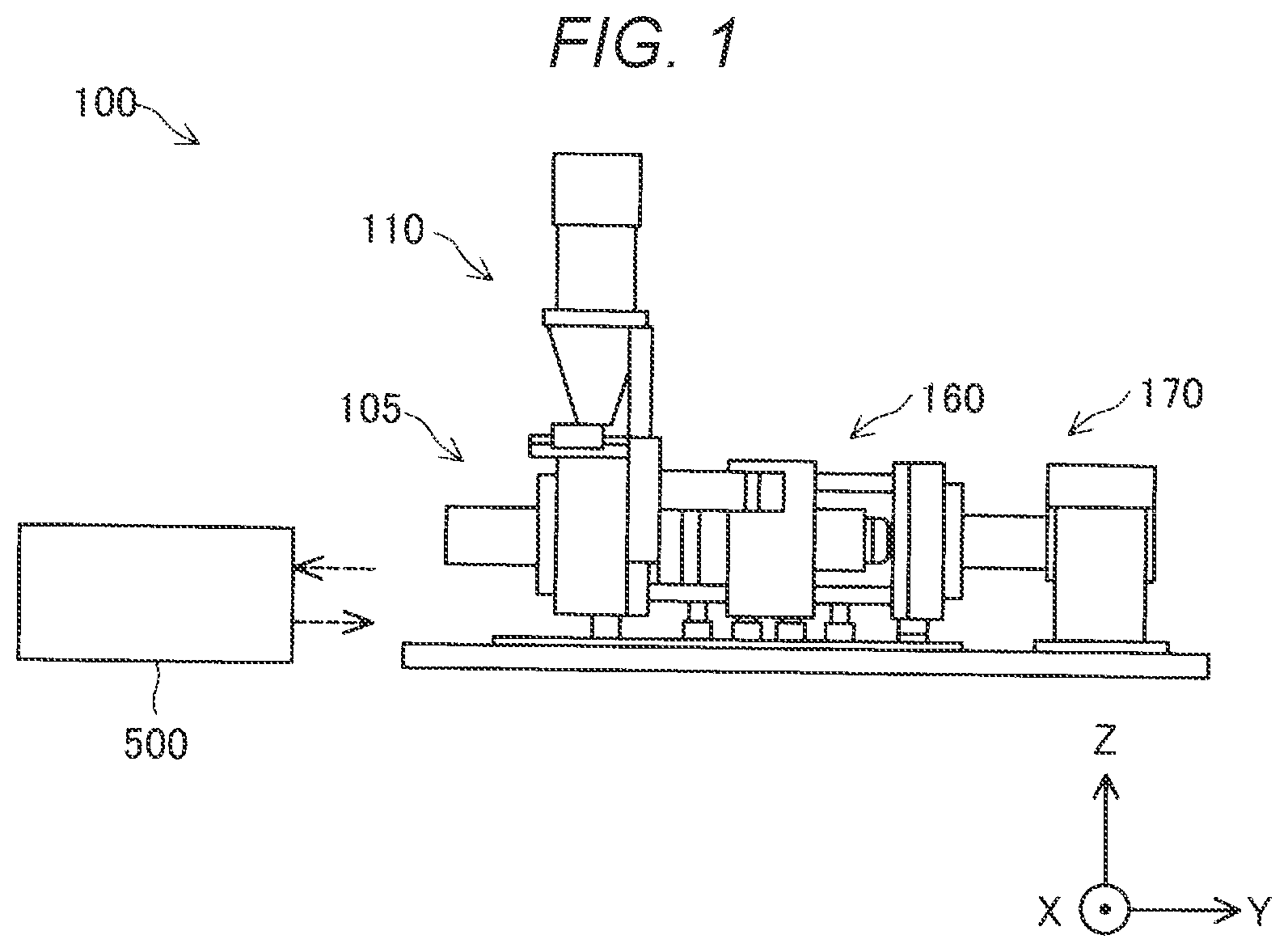 Patent US12103211 — Plasticizing device, injection molding device, and three-dimensional modeling device — Figure 1