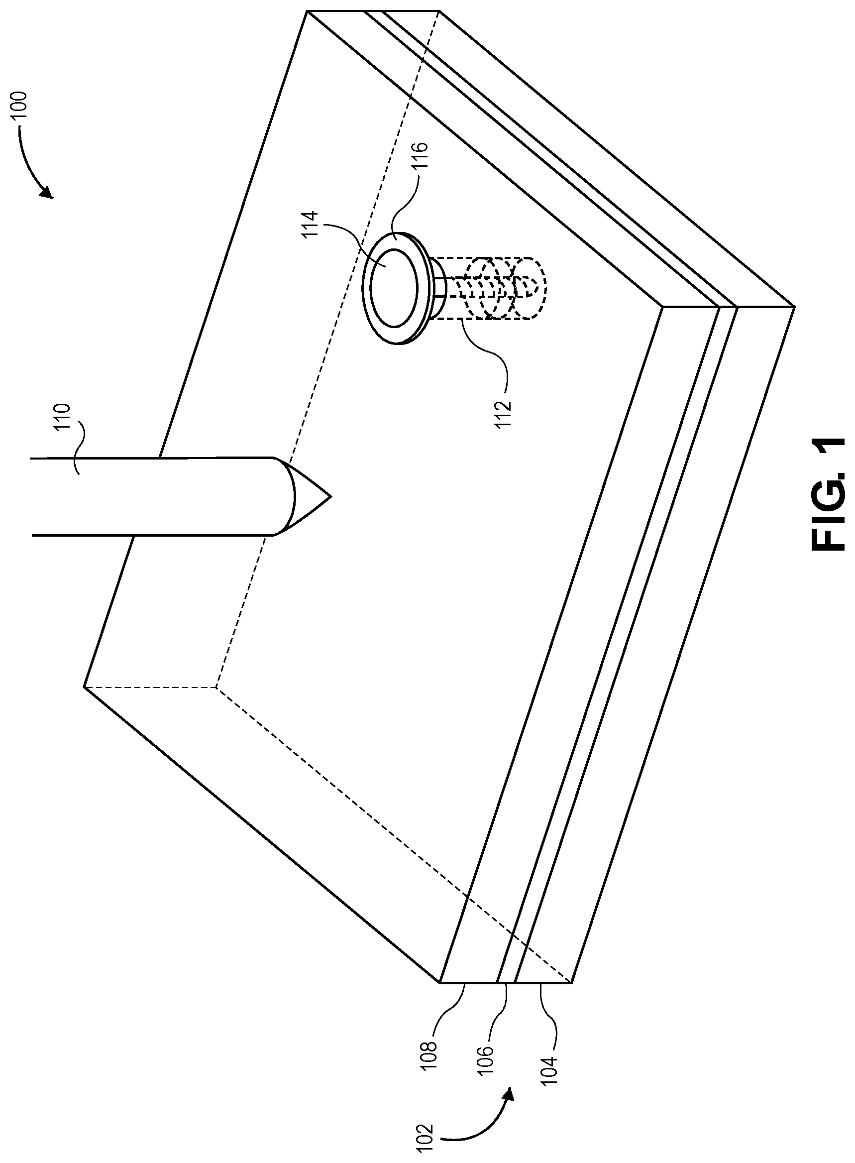 Patent US12103234 — System and process for using a conductive, non-stick coating for automating tool touch-off — Figure 1