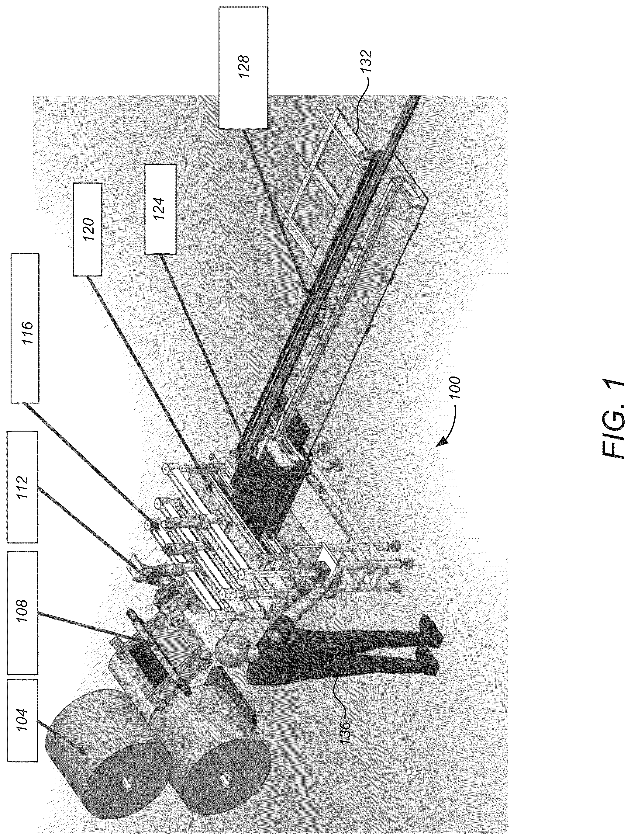 Patent US12103264 — Pleated filter preparation system — Figure 1
