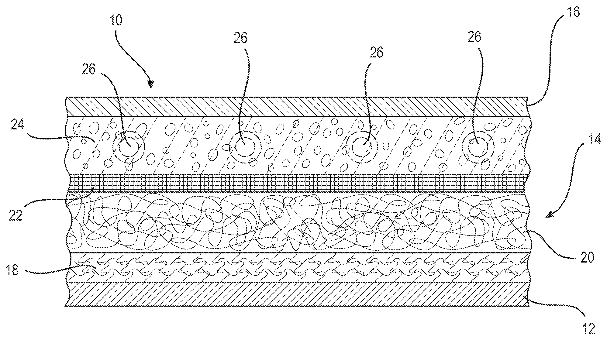 Patent US12103278 — Fiberglass insulation backed sound mat — Figure 1