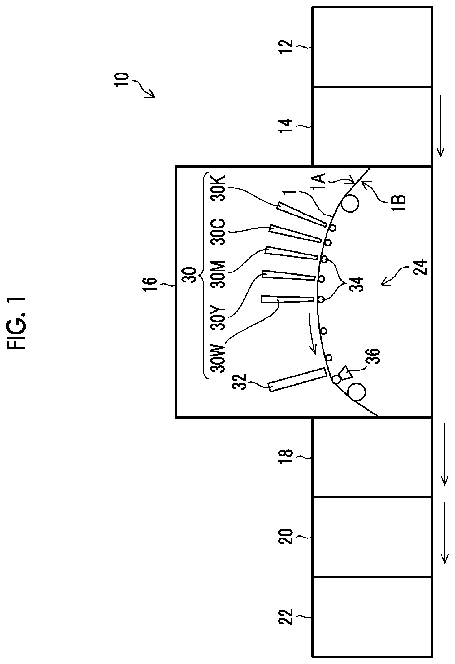 Patent US12103300 — Drying device, liquid applying system including drying device, and printing system including drying device — Figure 1