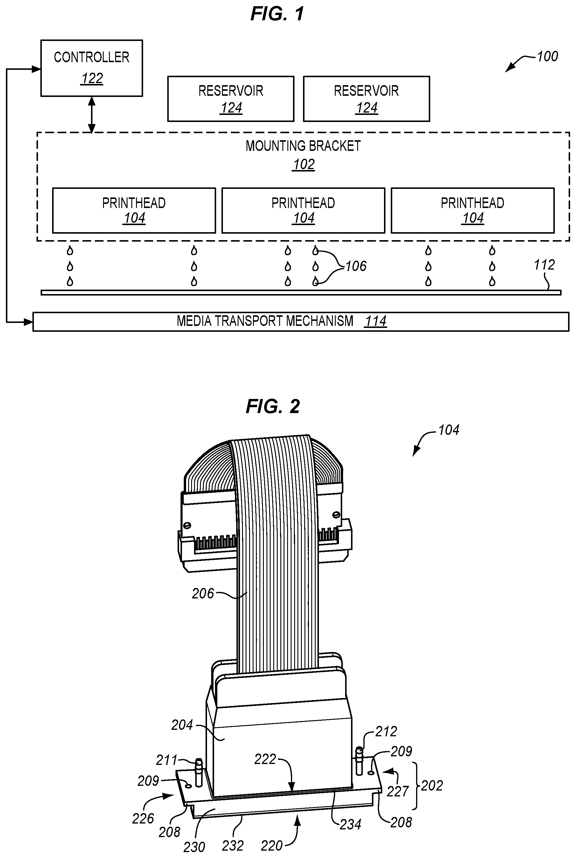 Patent US12103306 — Flow-through printhead with bypass manifold — Figure 1
