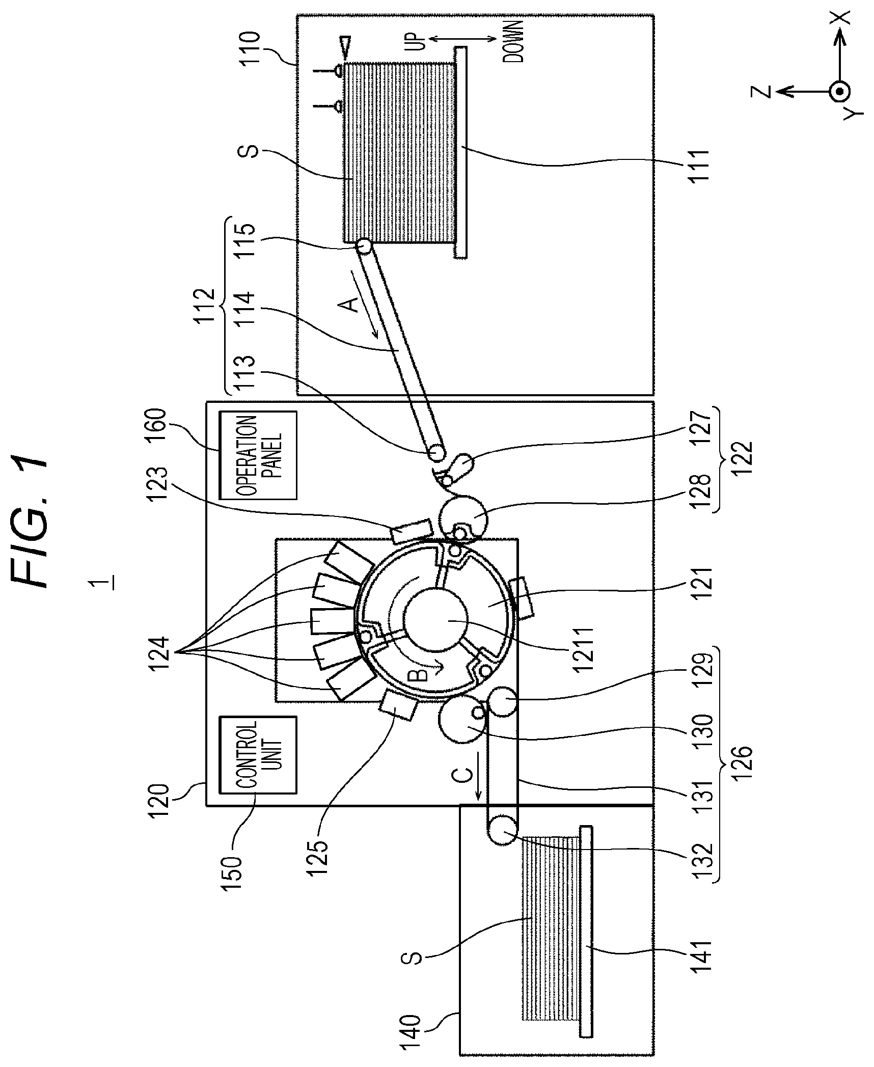 Patent US12103308 — Head cleaning device, head cleaning method, and image forming apparatus — Figure 1