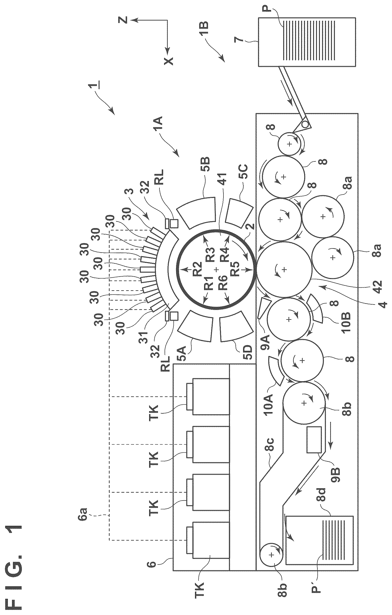 Patent US12103321 — Printing apparatus and correction method therefor — Figure 1