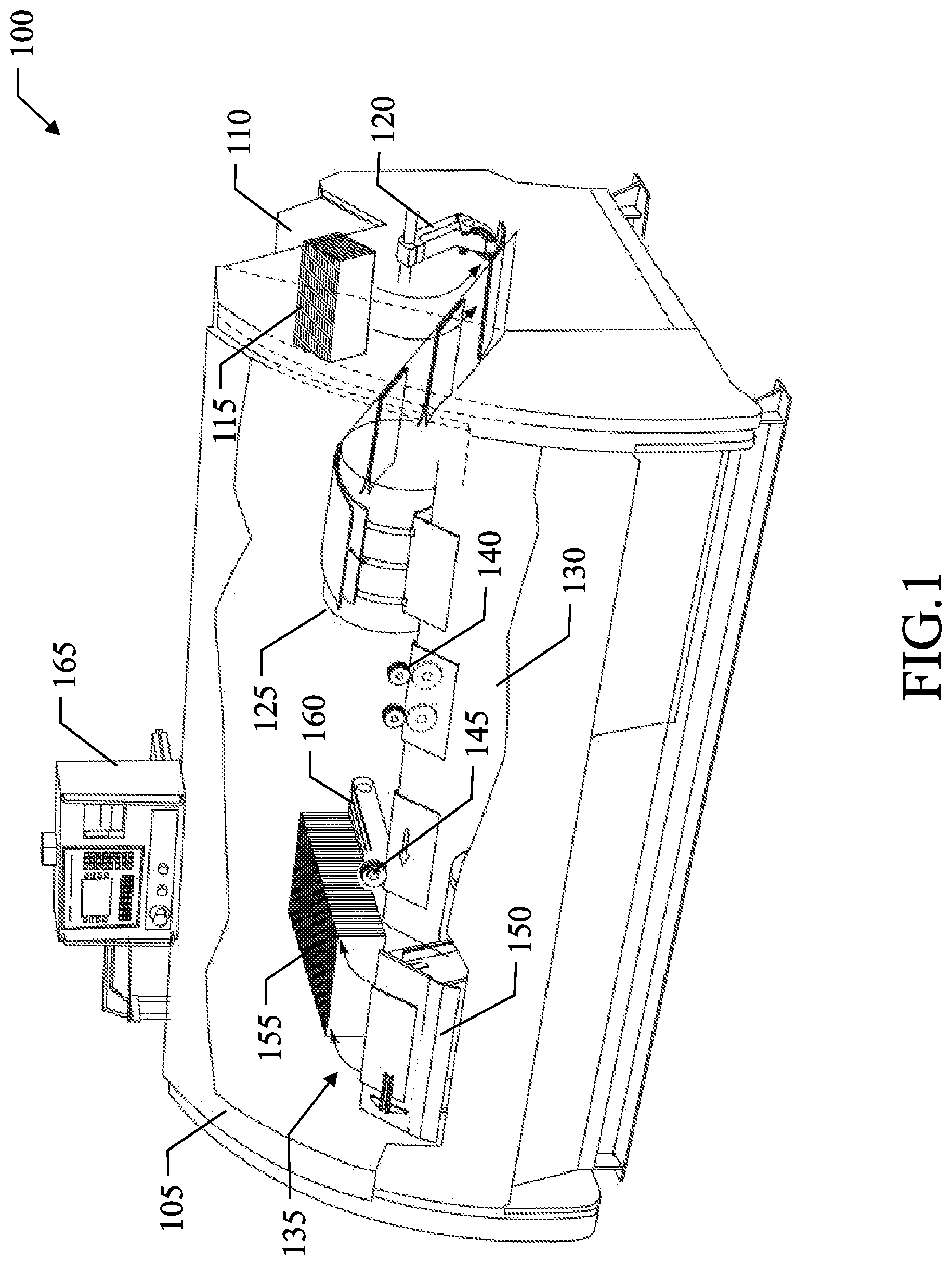 Patent US12103326 — Gripping device of sewing thread for bookbinding sewing machine with gas jet — Figure 1