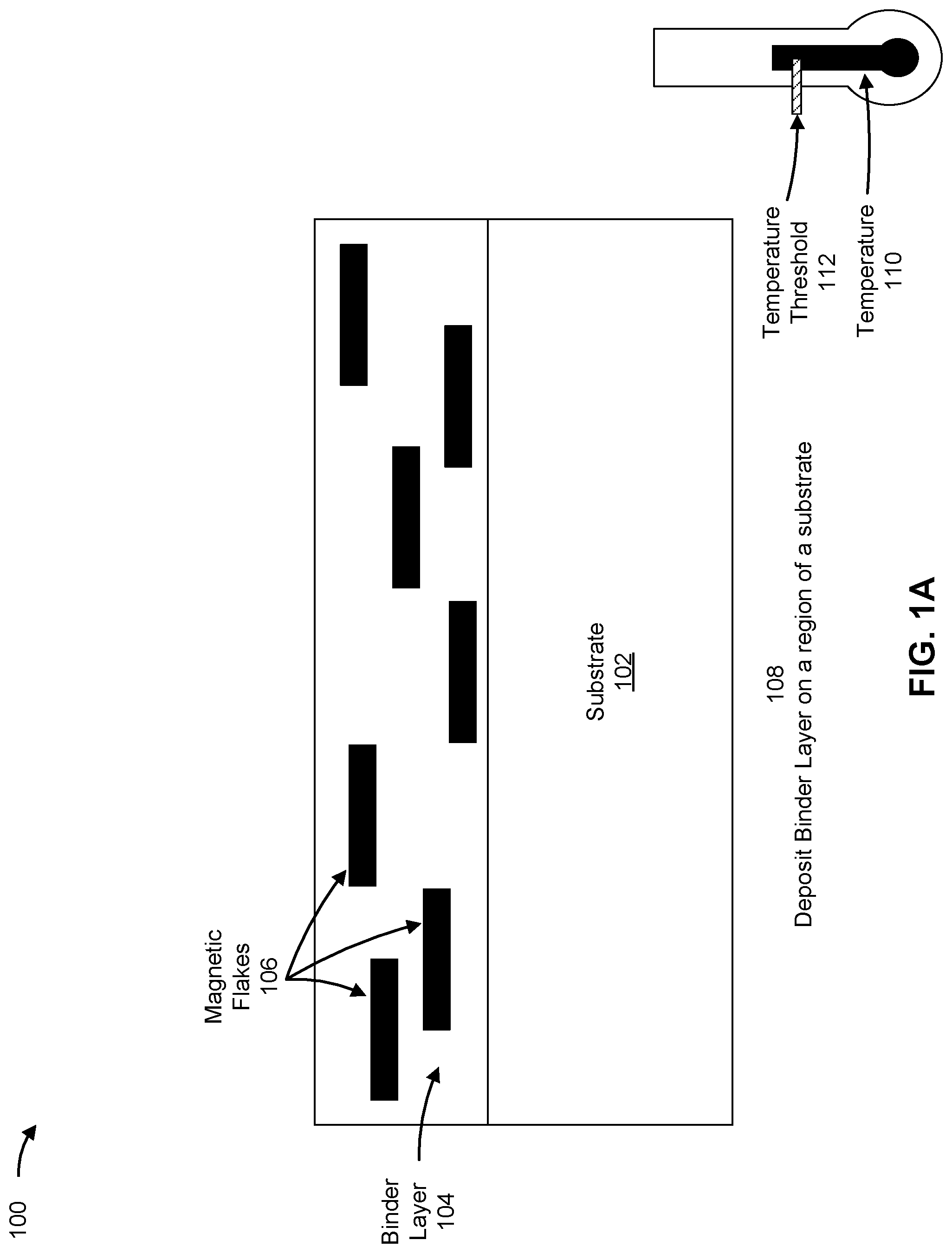 Patent US12103327 — Orienting magnetic flakes within a binder layer — Figure 1