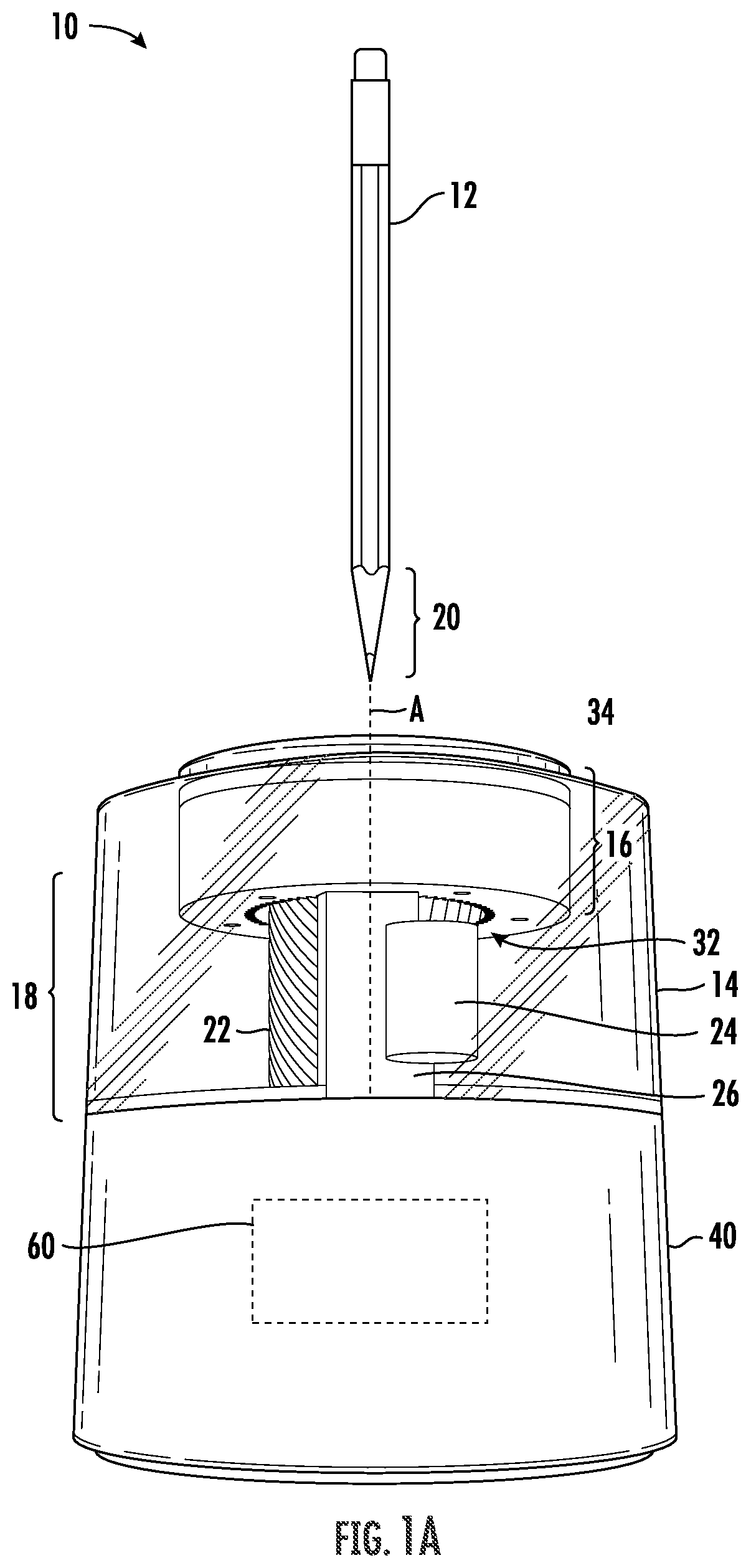 Patent US12103330 — Sharpeners for writing instruments — Figure 1