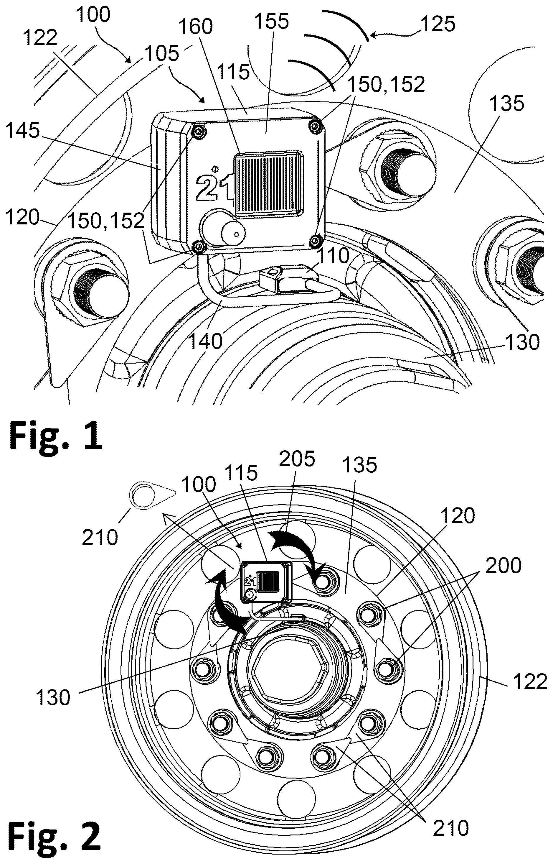 Patent US12103340 — Monitoring device for a vehicle, warning device for a vehicle, warning system and method for operating a monitoring device — Figure 1