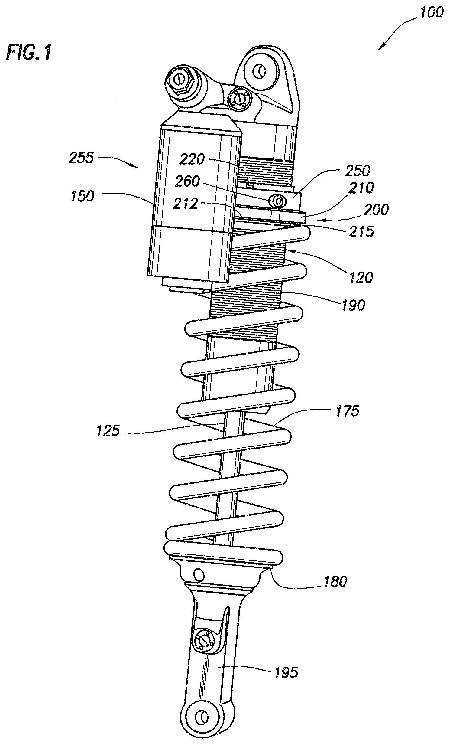 Patent US12103349 — Methods and apparatus for selective spring pre-load adjustment — Figure 1