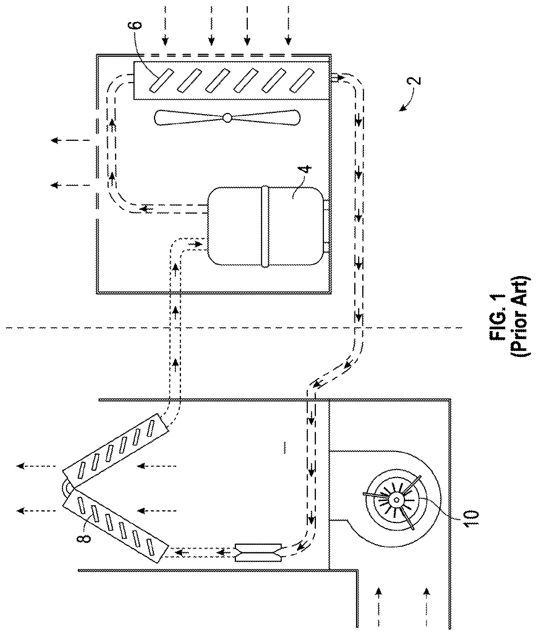 Patent US12103354 — Air conditioning system, transportation system including the same, and associated method — Figure 1