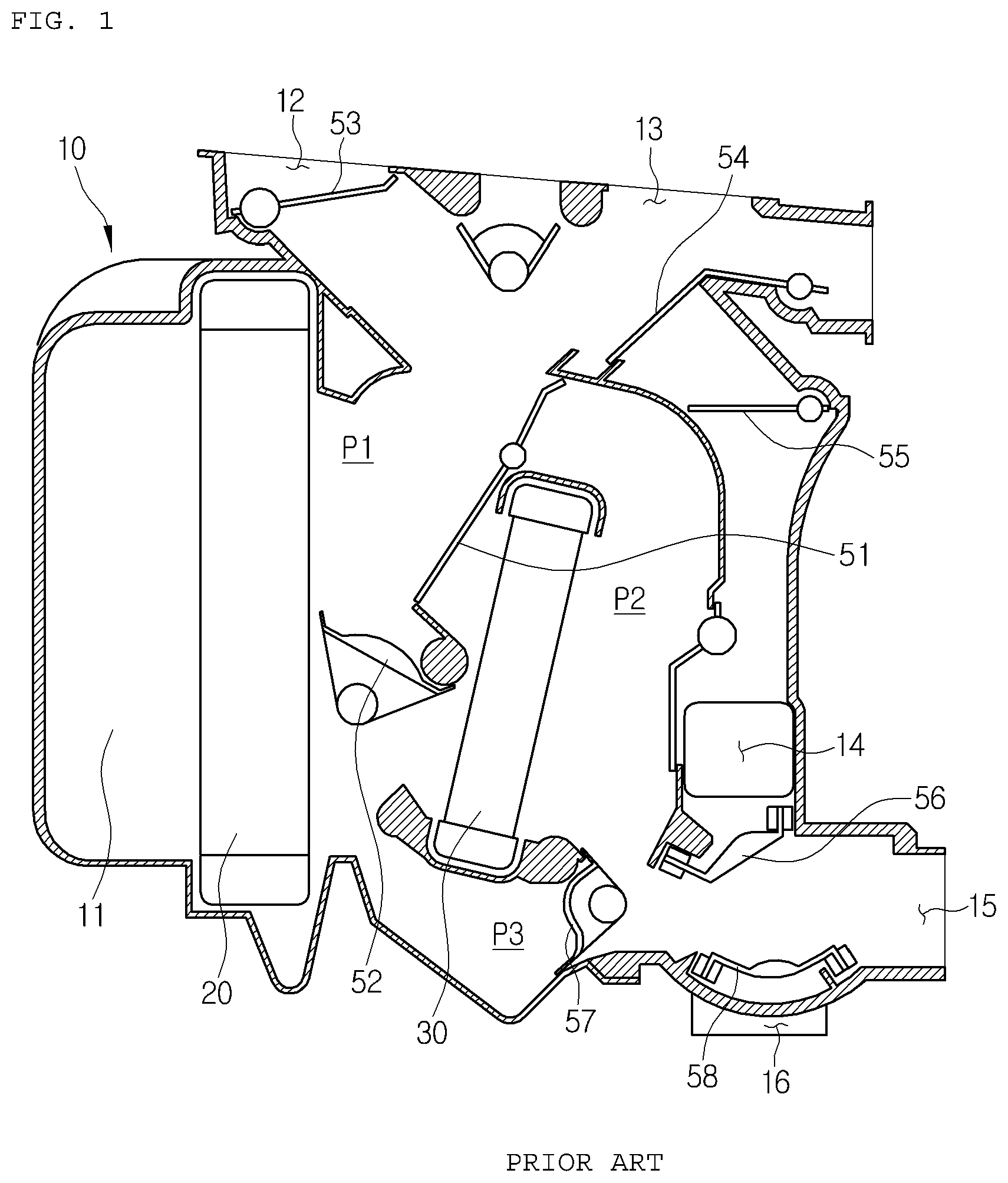 Patent US12103358 — Vehicle air conditioner — Figure 1