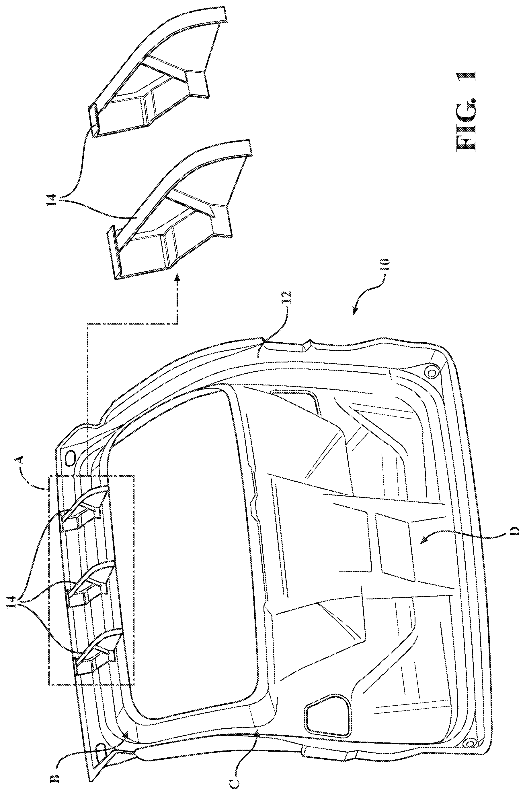 Patent US12103370 — Liftgate with bulkhead reinforcements — Figure 1