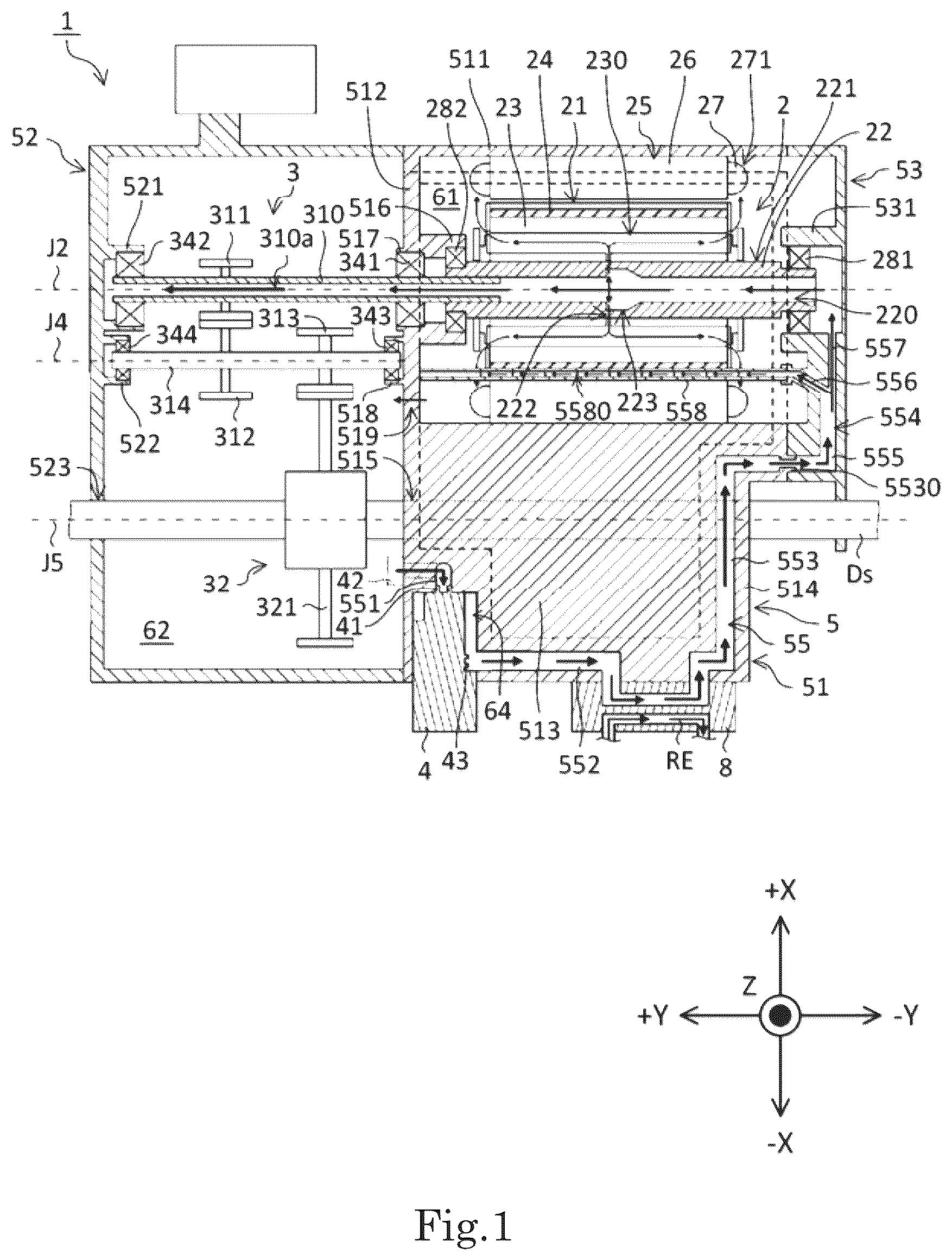 Patent US12103372 — Drive device and vehicle — Figure 1