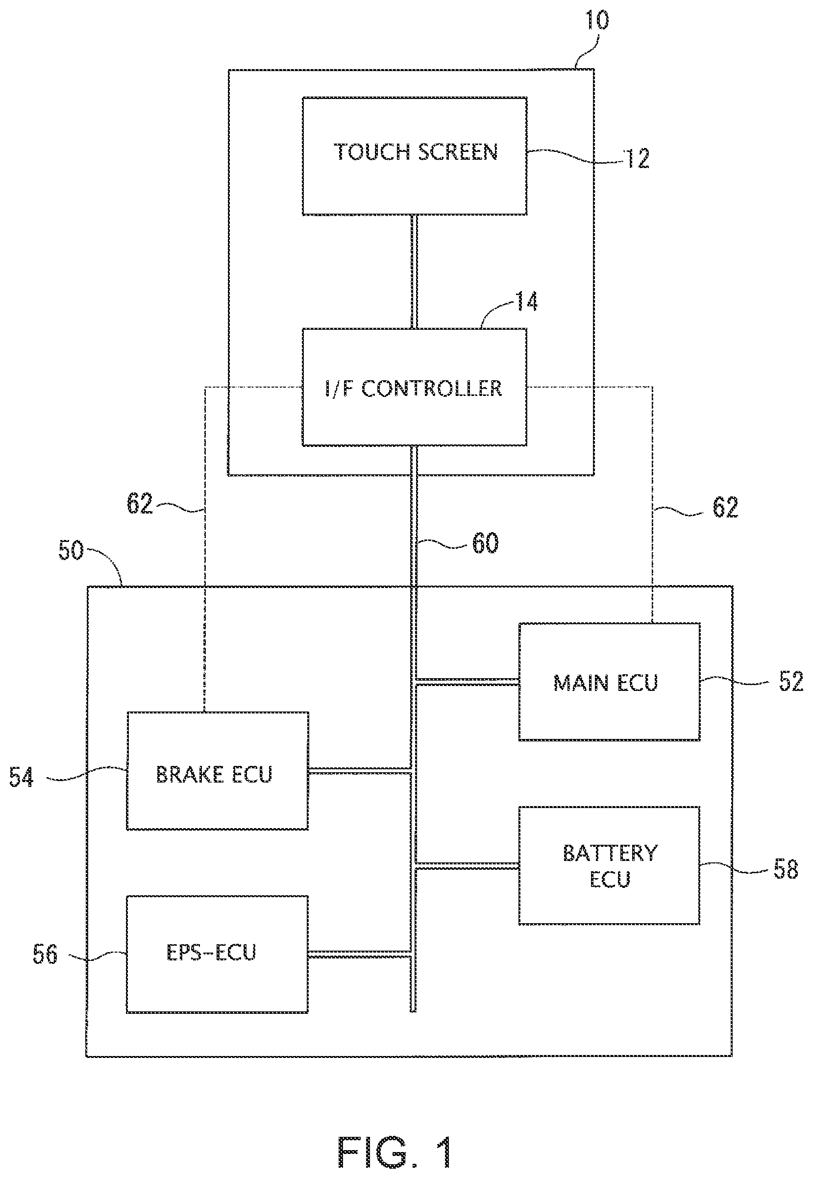 Patent US12103388 — On-vehicle interface apparatus — Figure 1