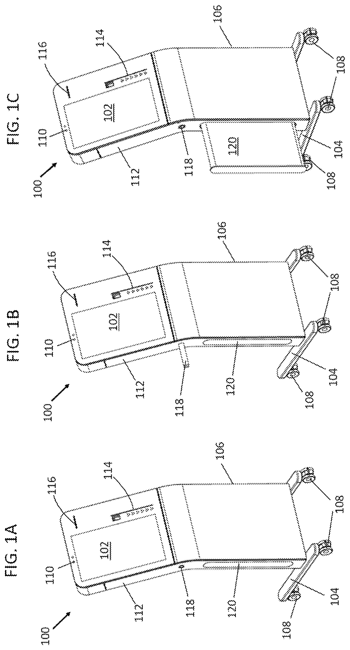 Patent US12103407 — Mobile, nesting, battery powered kiosk — Figure 1