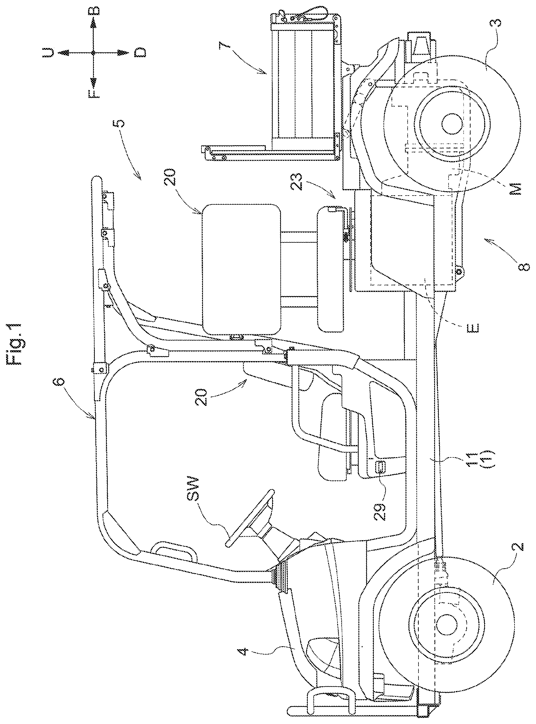 Patent US12103439 — Multipurpose vehicle — Figure 1