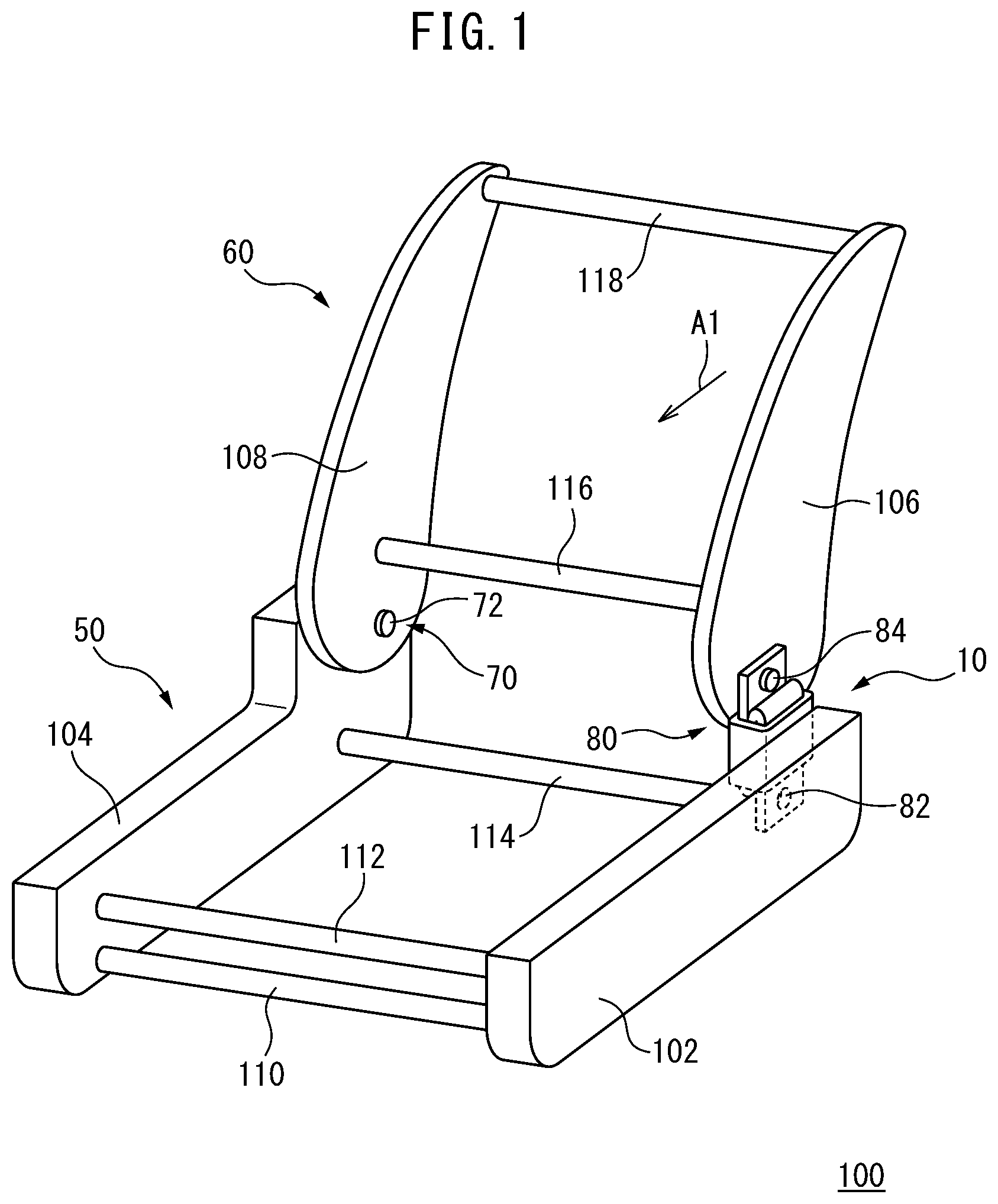 Patent US12103445 — Impact absorbing member — Figure 1