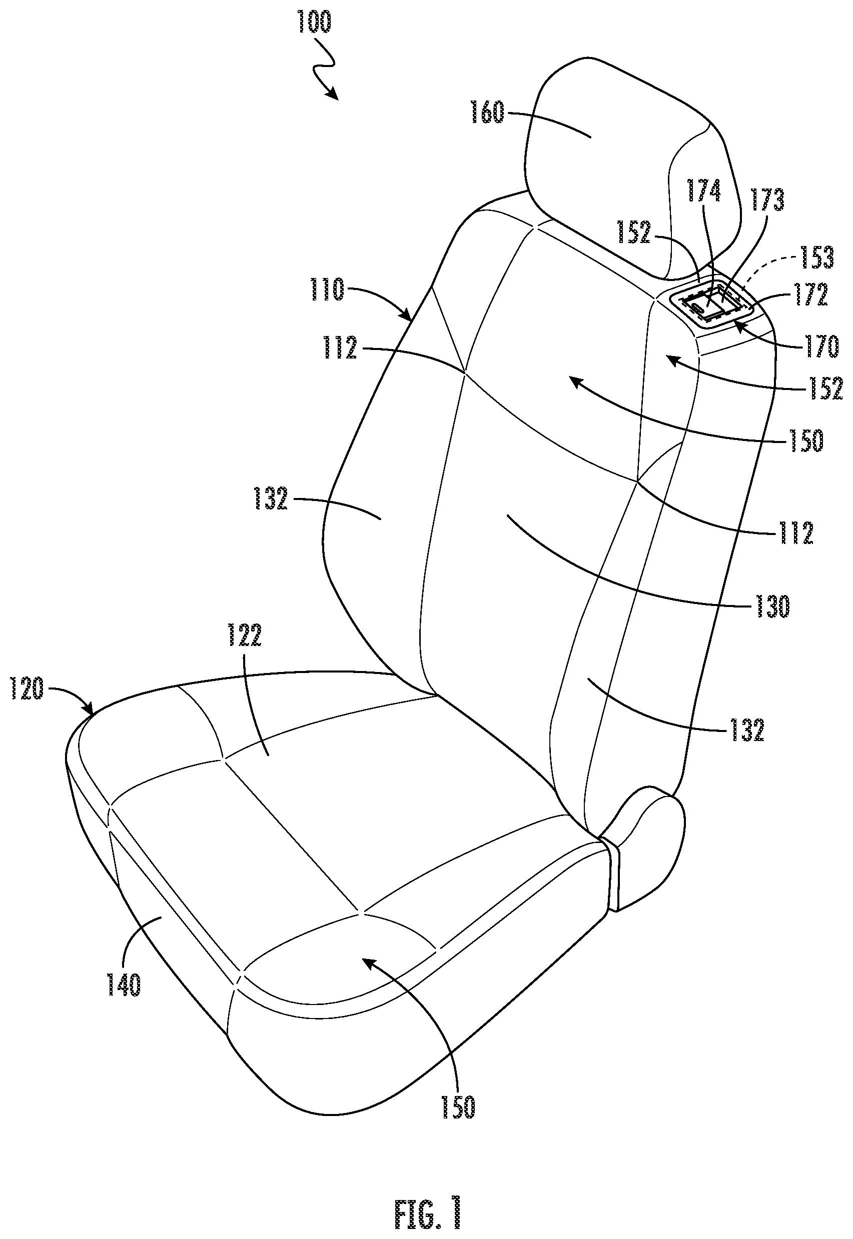 Patent US12103448 — Trim retention member — Figure 1
