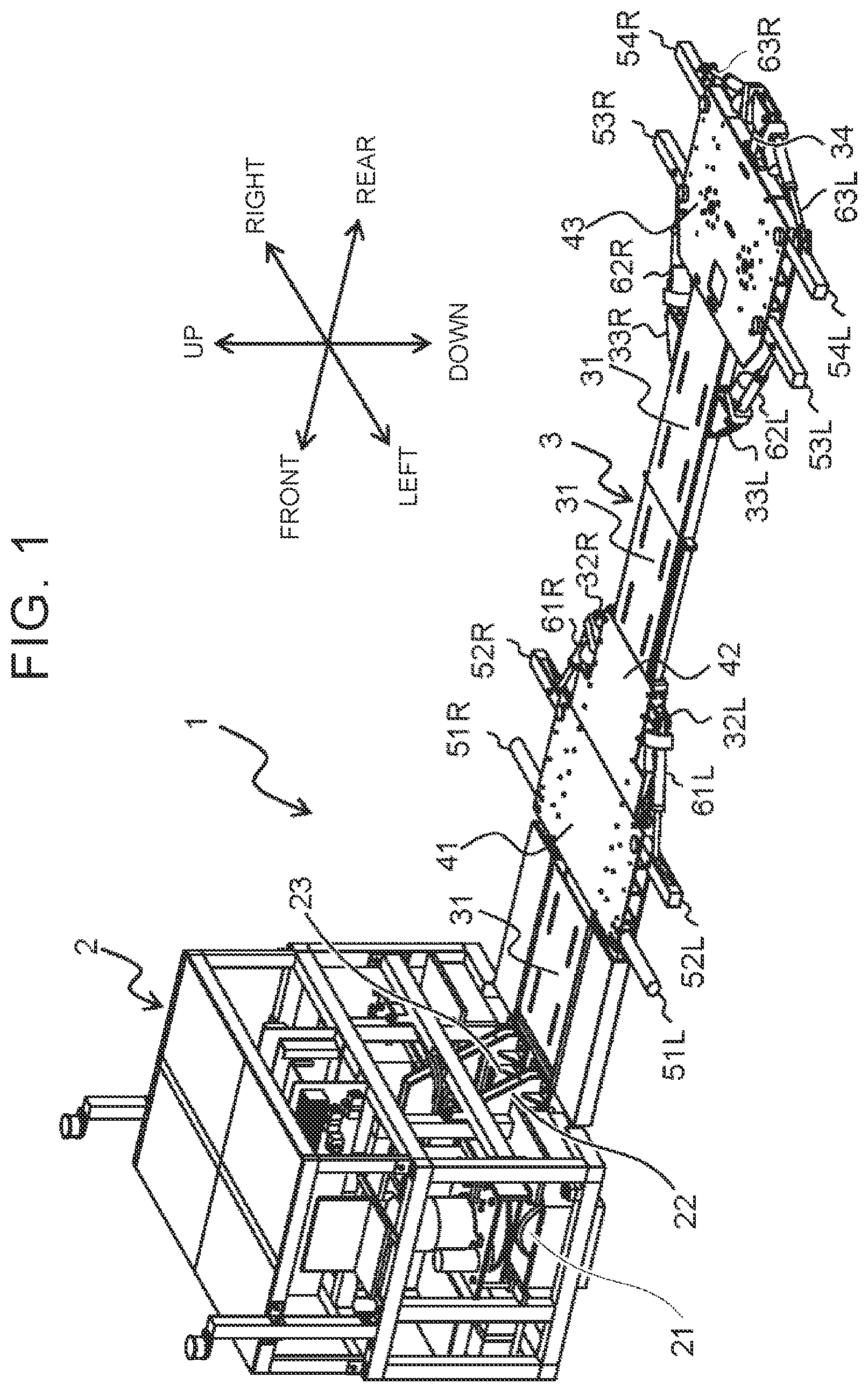 Patent US12103454 — Vehicle transporting device — Figure 1