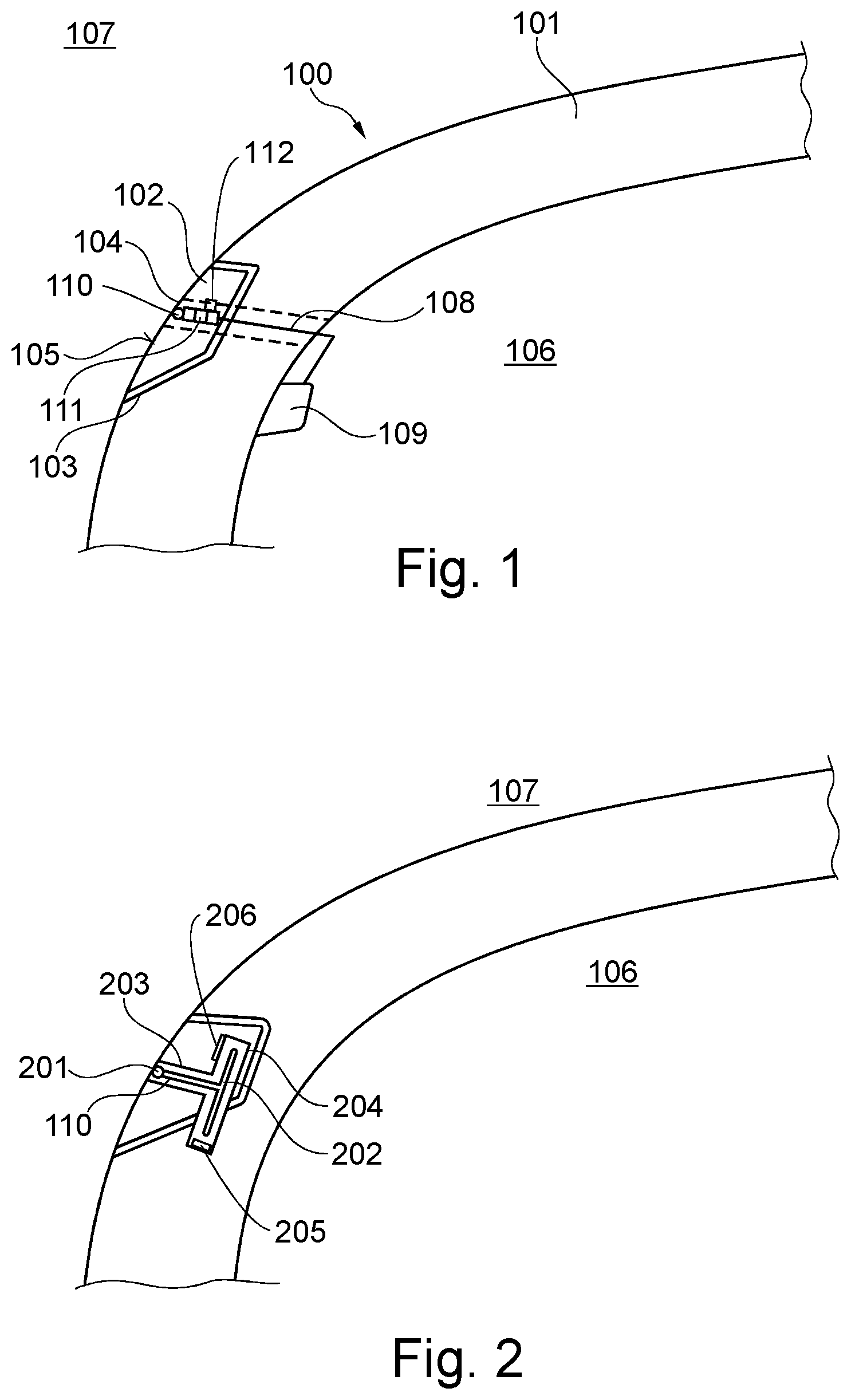 Patent US12103455 — Dummy element having an illuminant — Figure 1