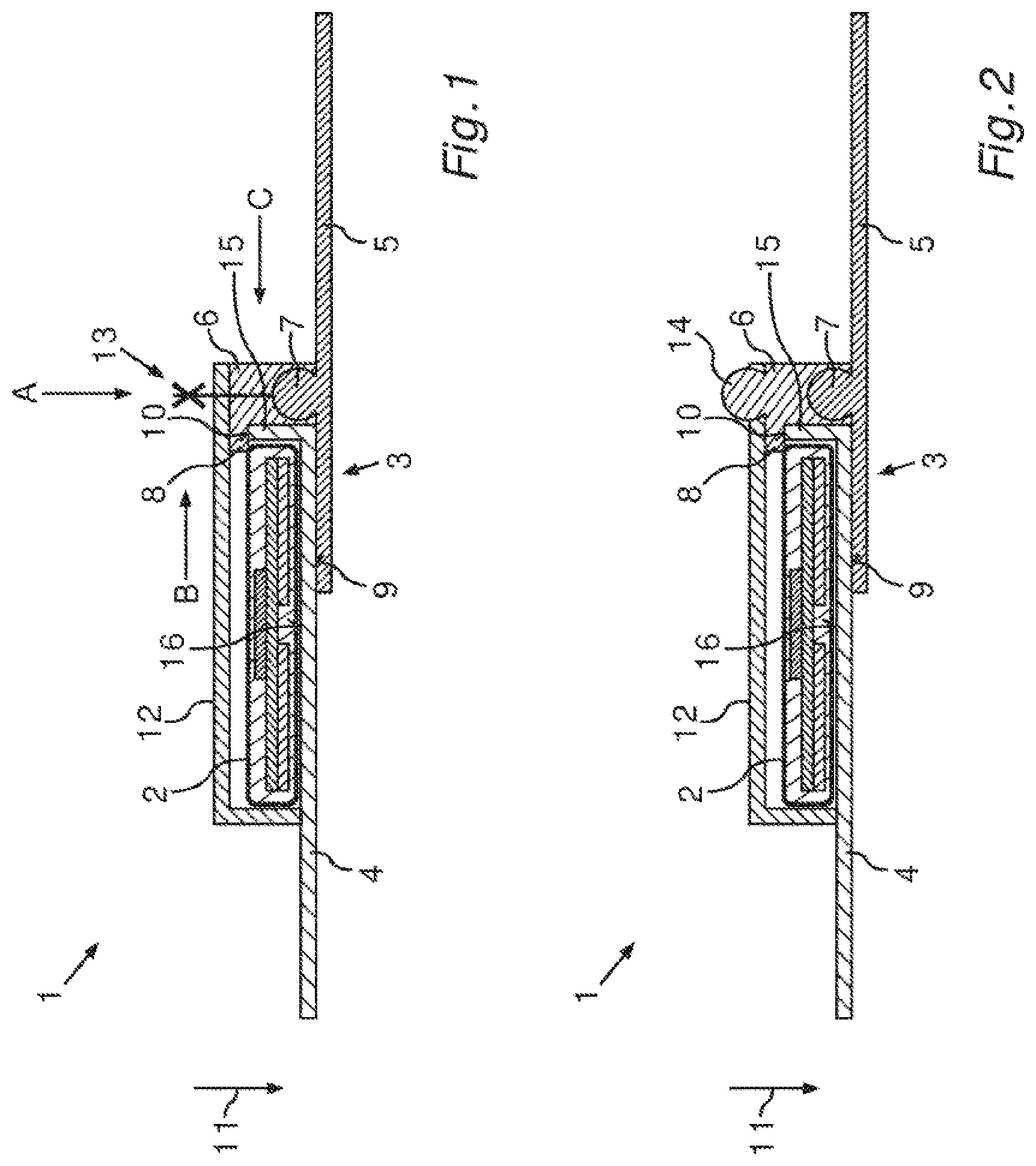 Patent US12103475 — Fastening arrangement and method for producing a fastening arrangement — Figure 1
