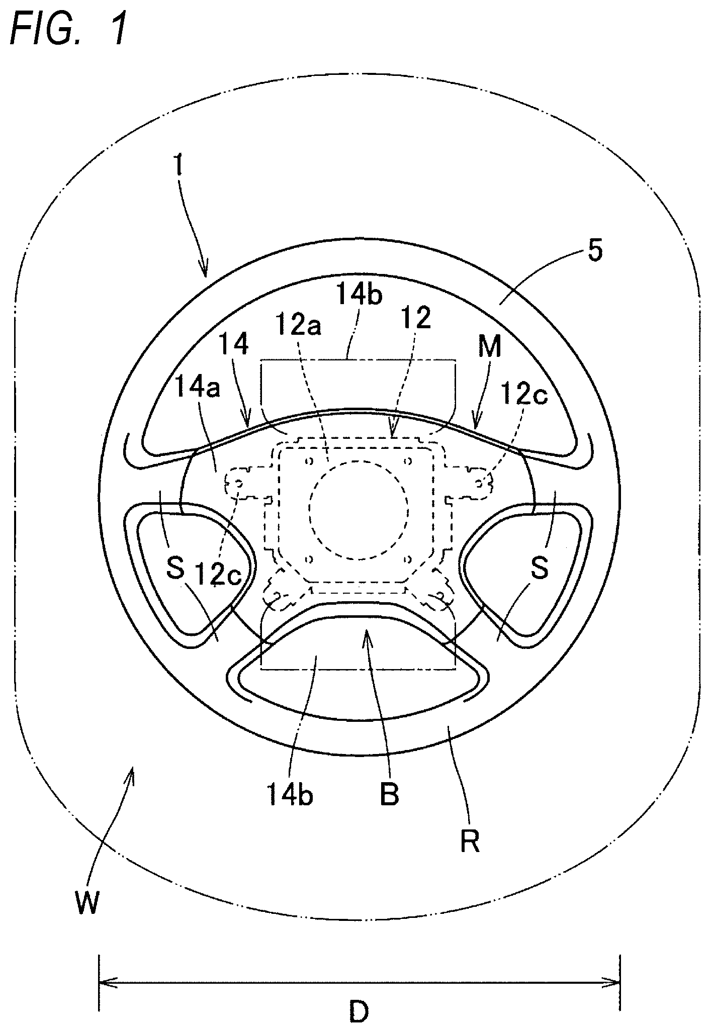 Patent US12103485 — Airbag — Figure 1