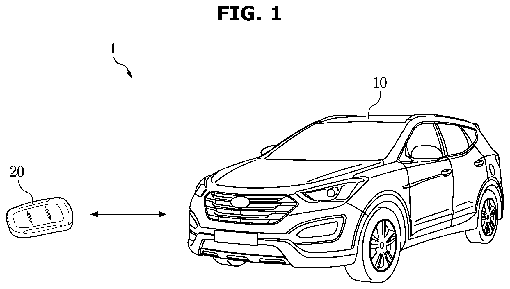 Patent US12103493 — Vehicle control system and method of controlling vehicle — Figure 1