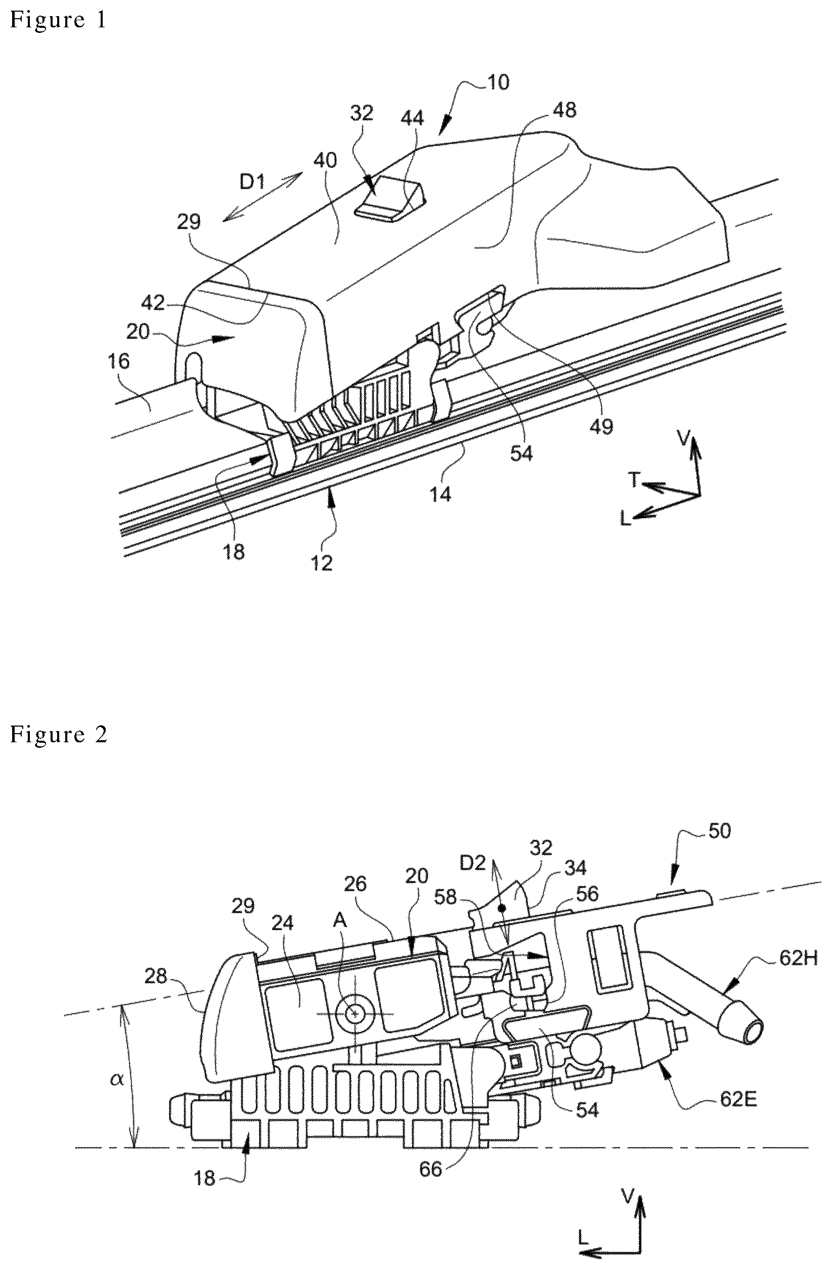 Patent US12103500 — Wiper blade having secure means for locking to a drive arm, and wiper assembly having such a wiper blade — Figure 1