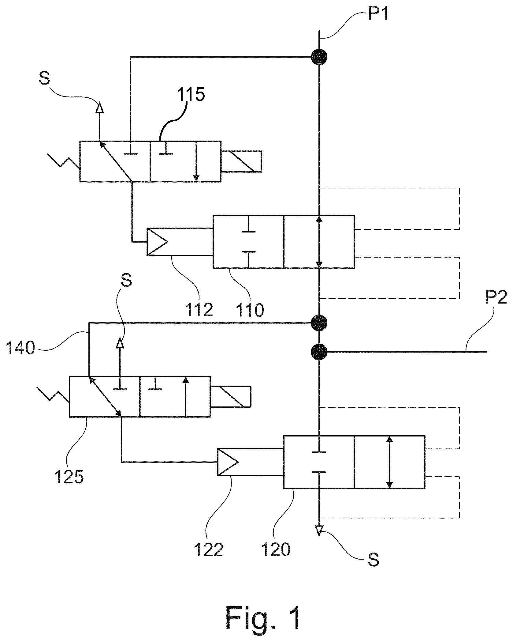 Patent US12103508 — Valve assembly and pressure control method — Figure 1