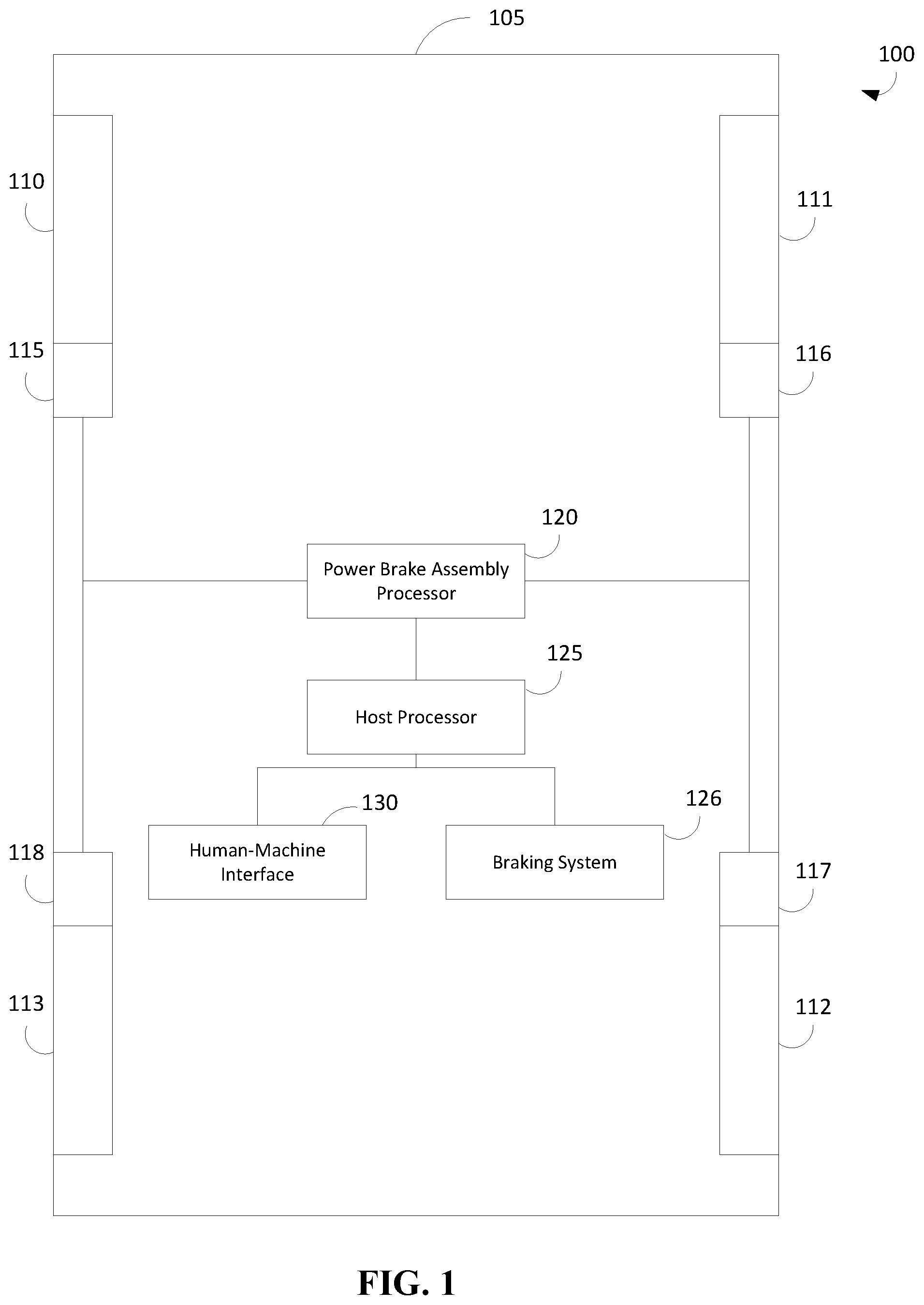Patent US12103509 — Tracking hydraulic pressure support events in a vehicle — Figure 1