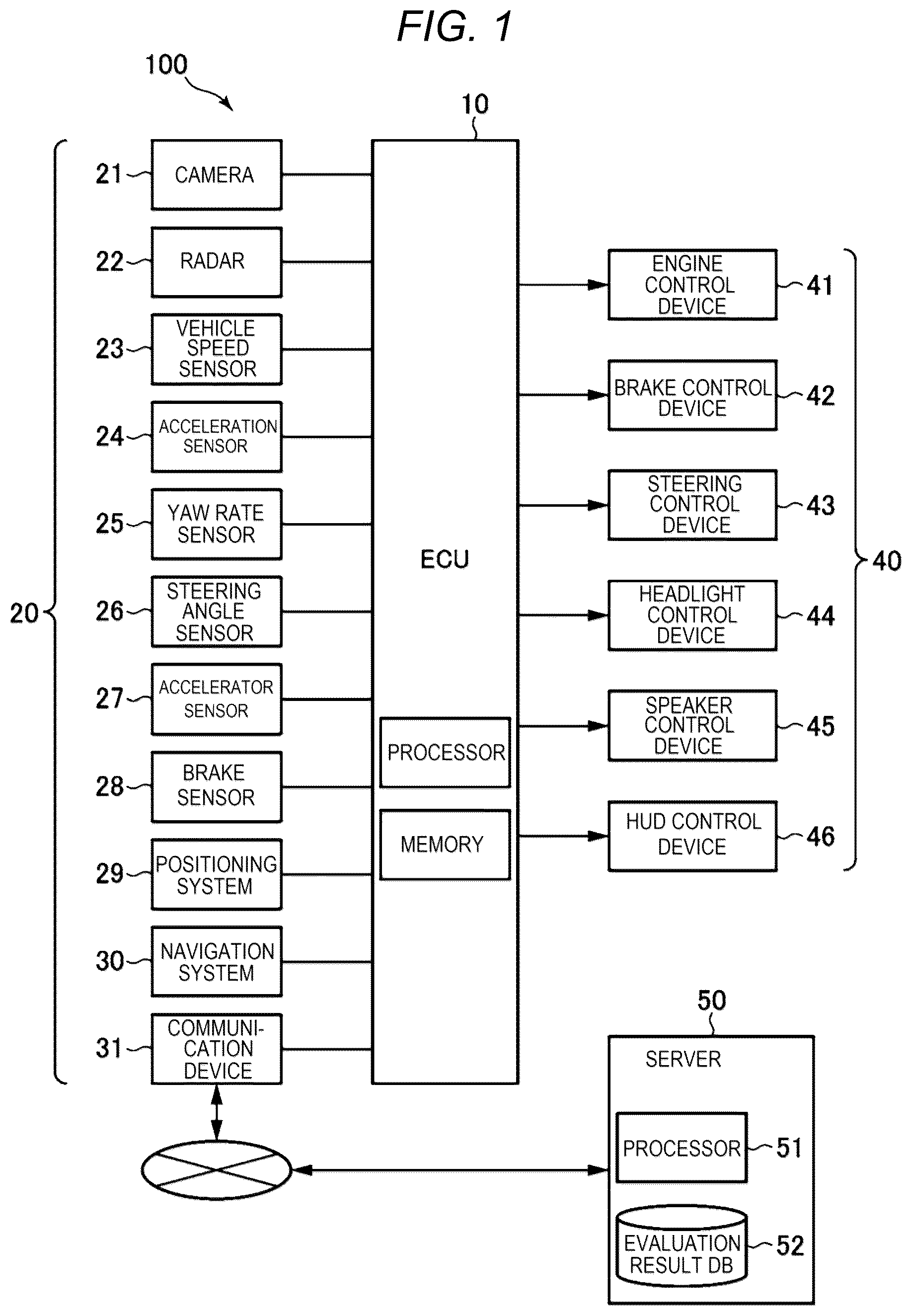 Patent US12103520 — Vehicle driving support system and vehicle driving support method — Figure 1