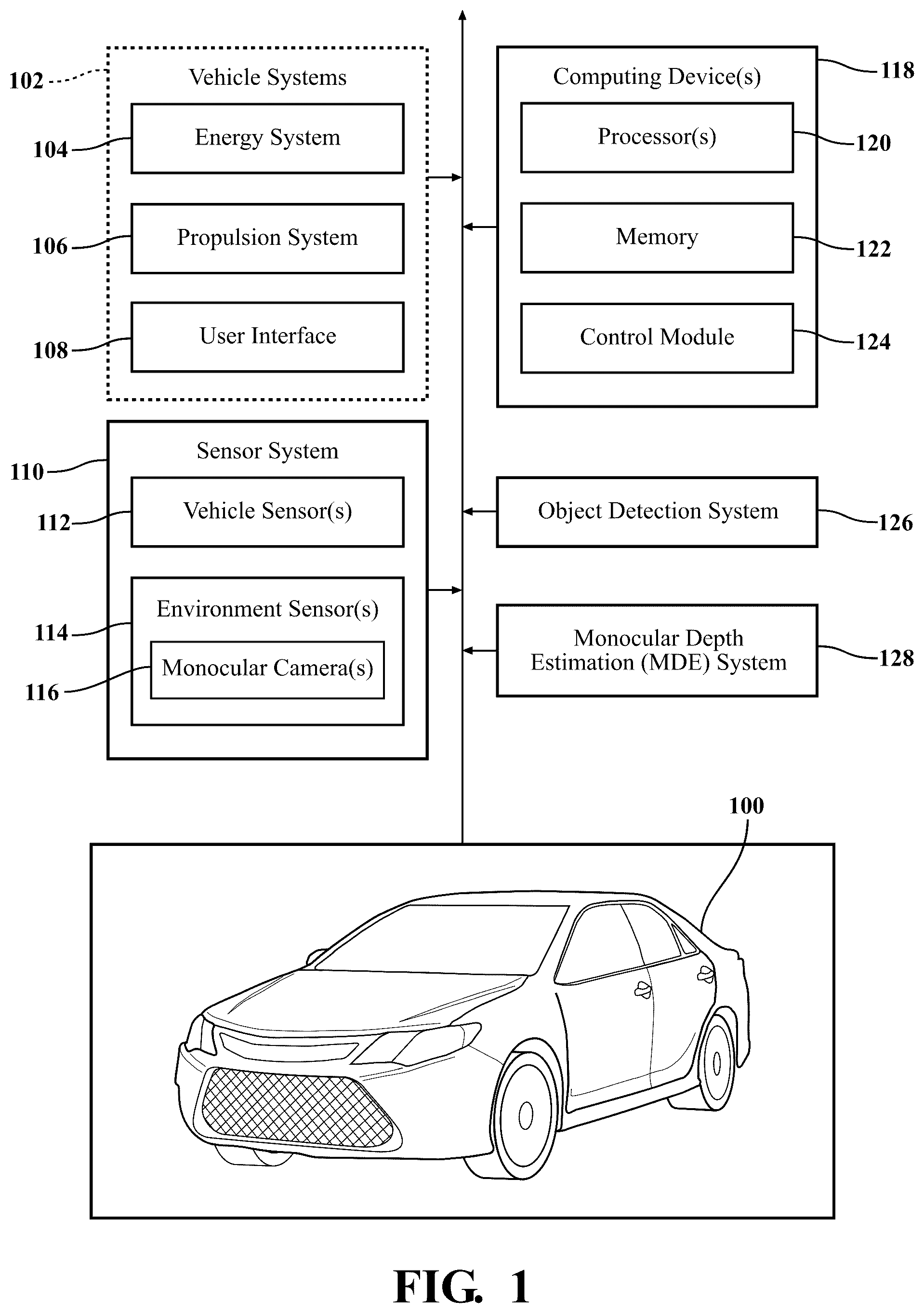 Patent US12103553 — Object detection system — Figure 1
